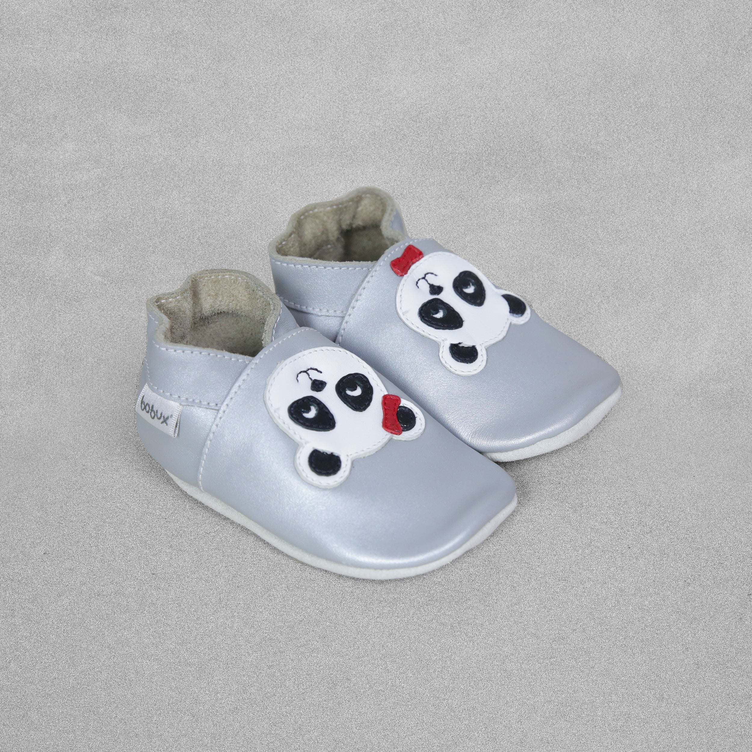 Bobux Soft Sole Baby Shoe 'Silver Panda' Large /15-21 months