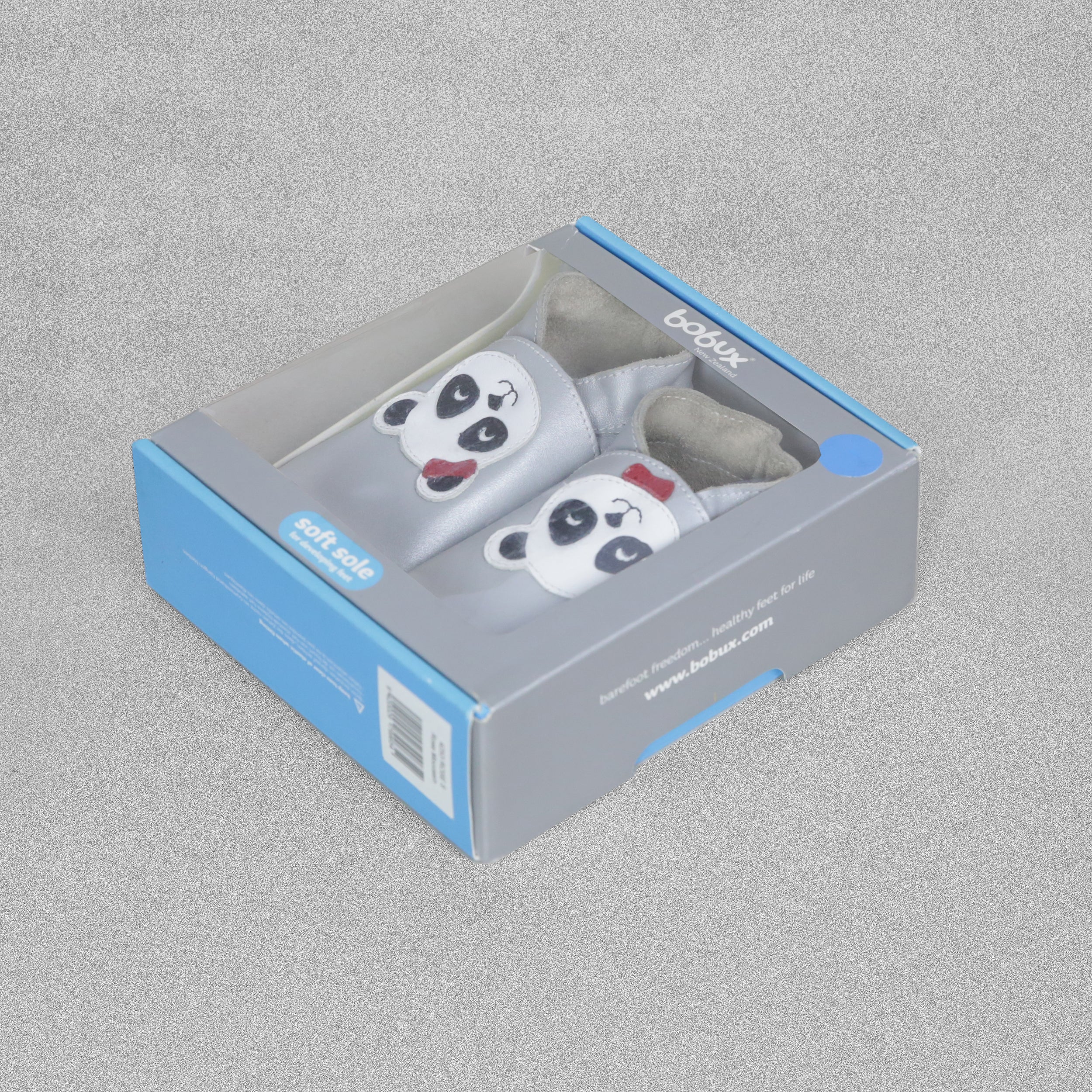 Bobux Soft Sole Baby Shoe 'Silver Panda' - Large /15-21 months