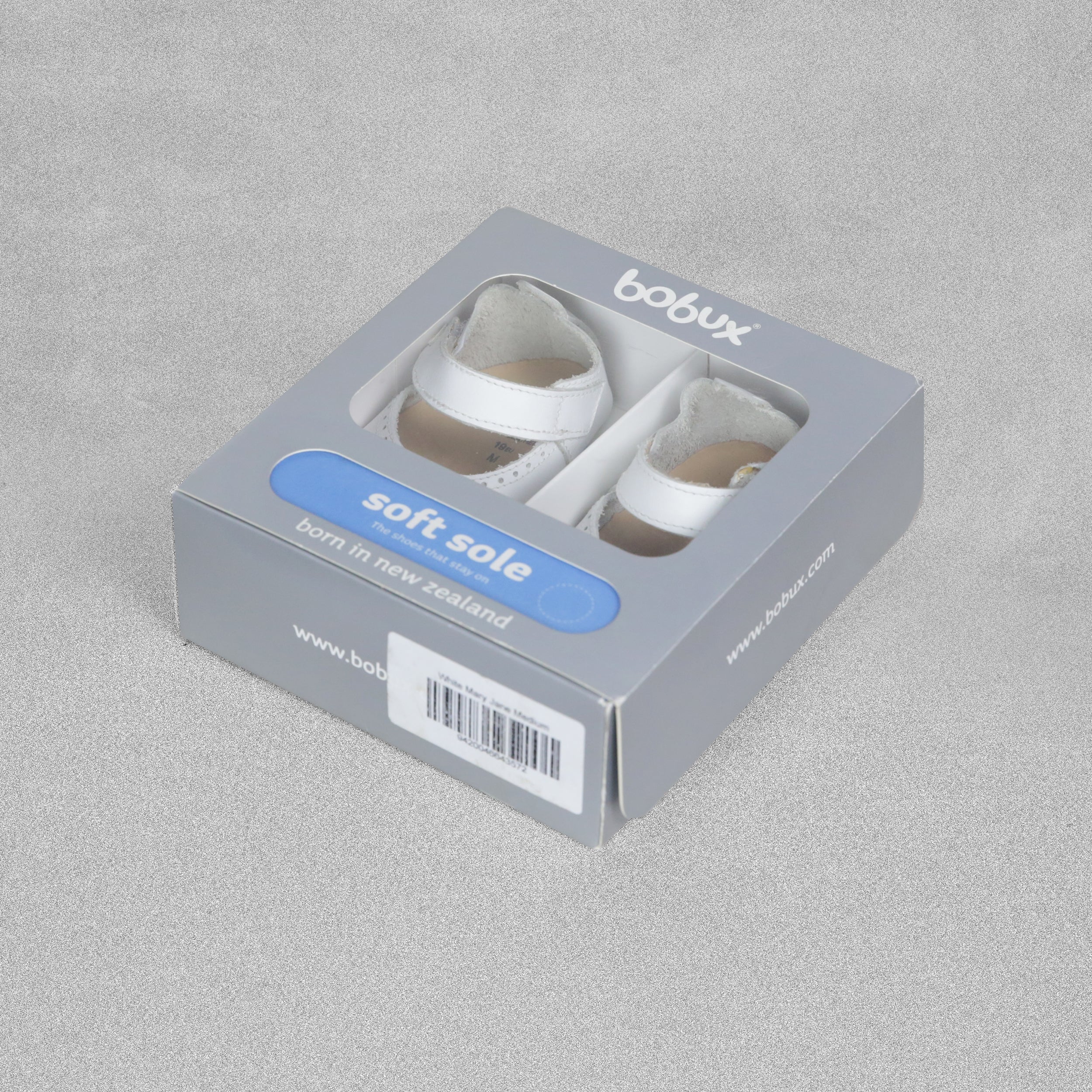 Bobux Soft Sole Baby Shoe 'White with Velcro Strap' - Medium /9-15 Months