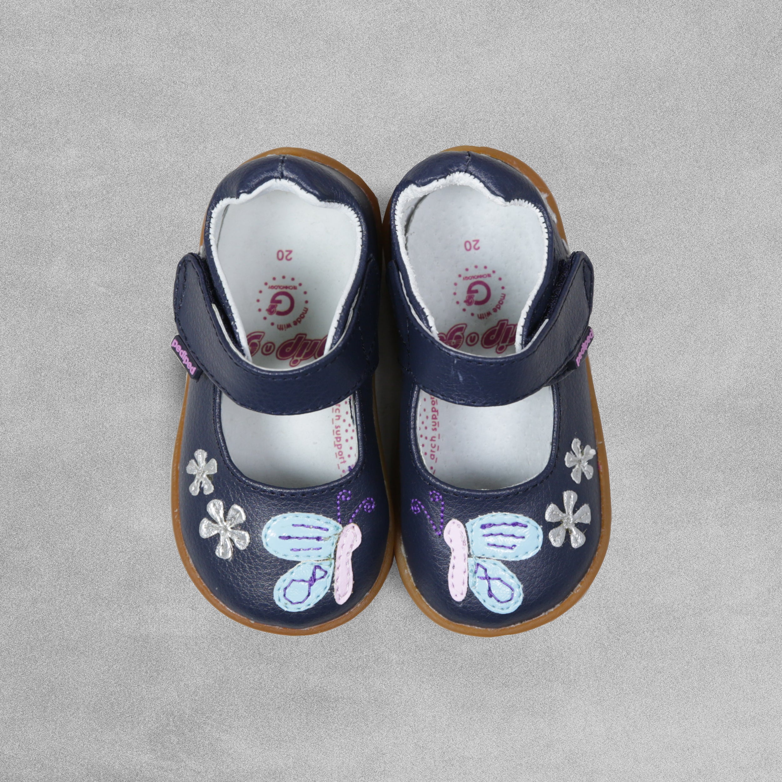 'Pediped' Blue Leather Mary Jane Shoes - UK Child Size 4.5 / EU 21