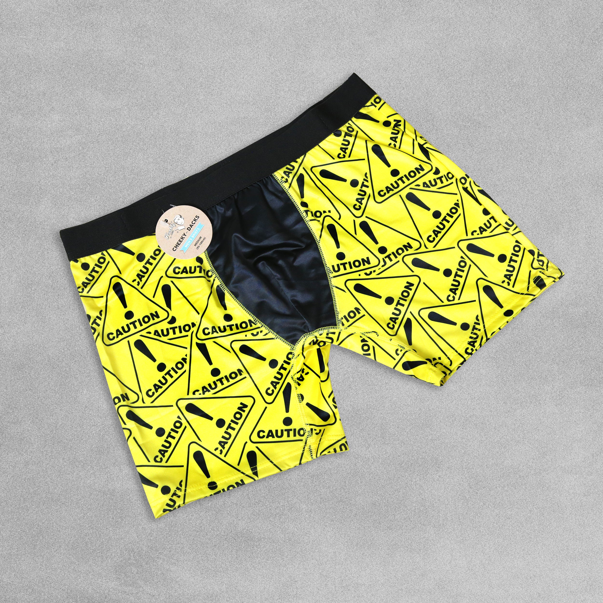 Mens Novelty Boxer Shorts - Caution!