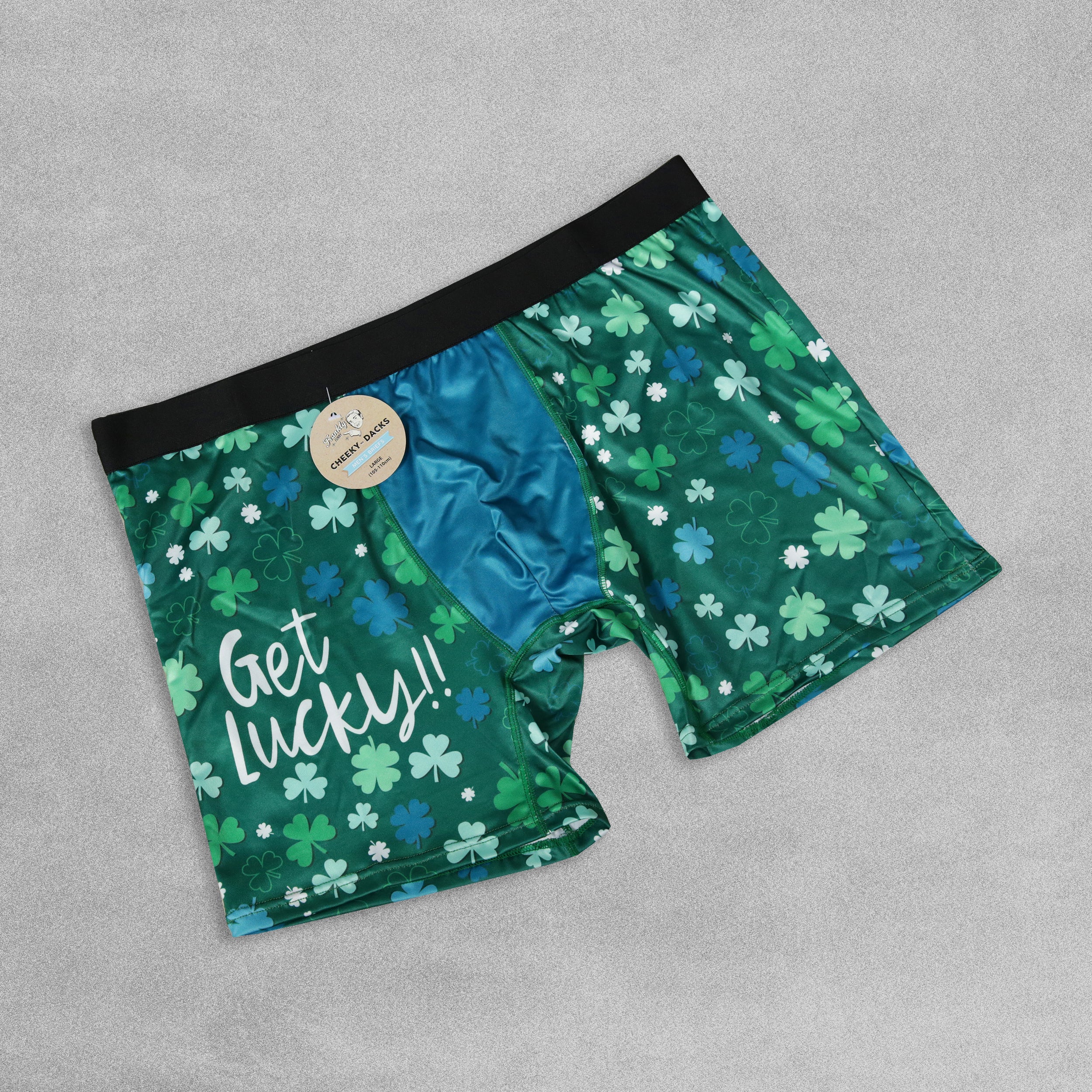 Mens Novelty Boxer Shorts - Get Lucky!