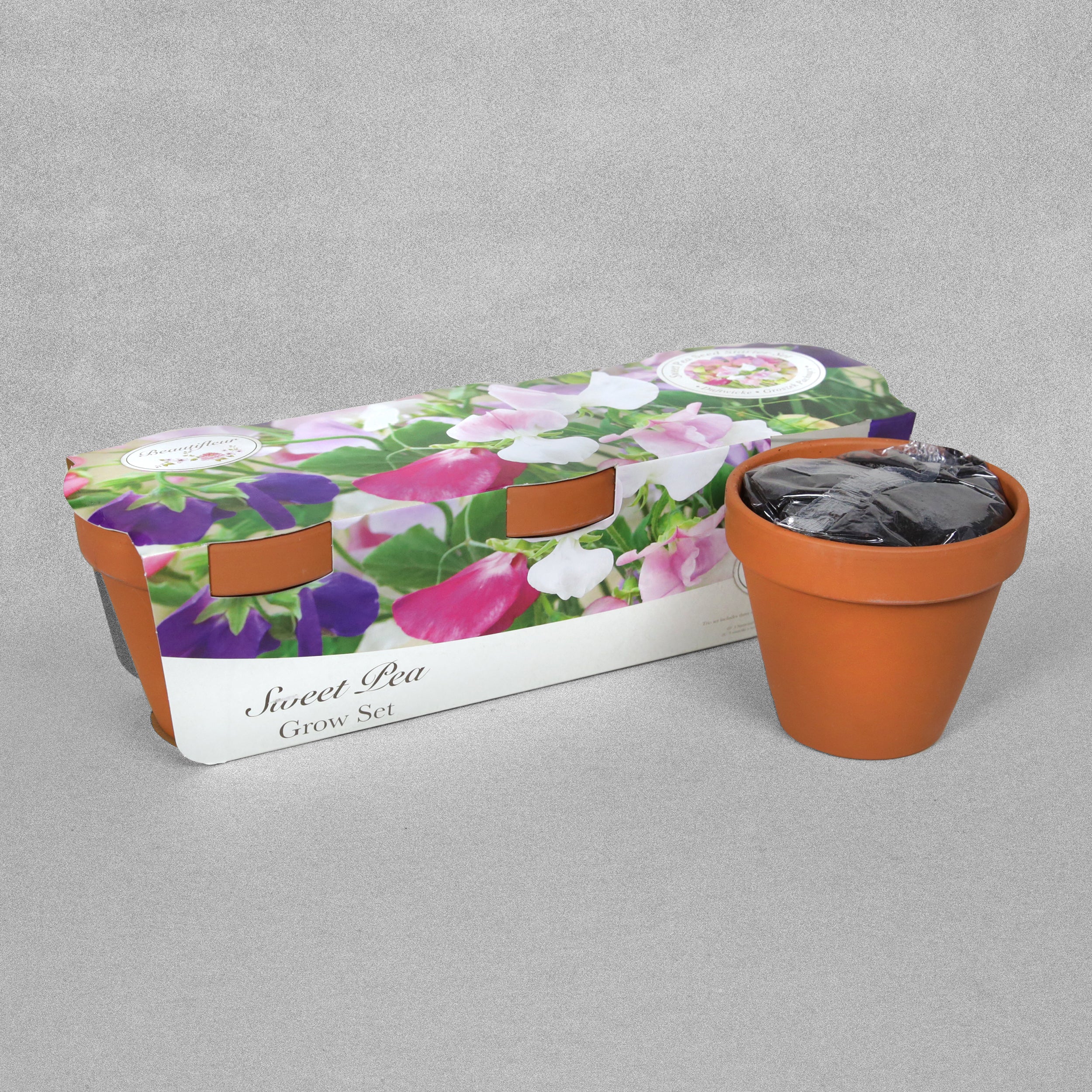 Beautifleur Sweet Pea Trio Terracotta Grow Set