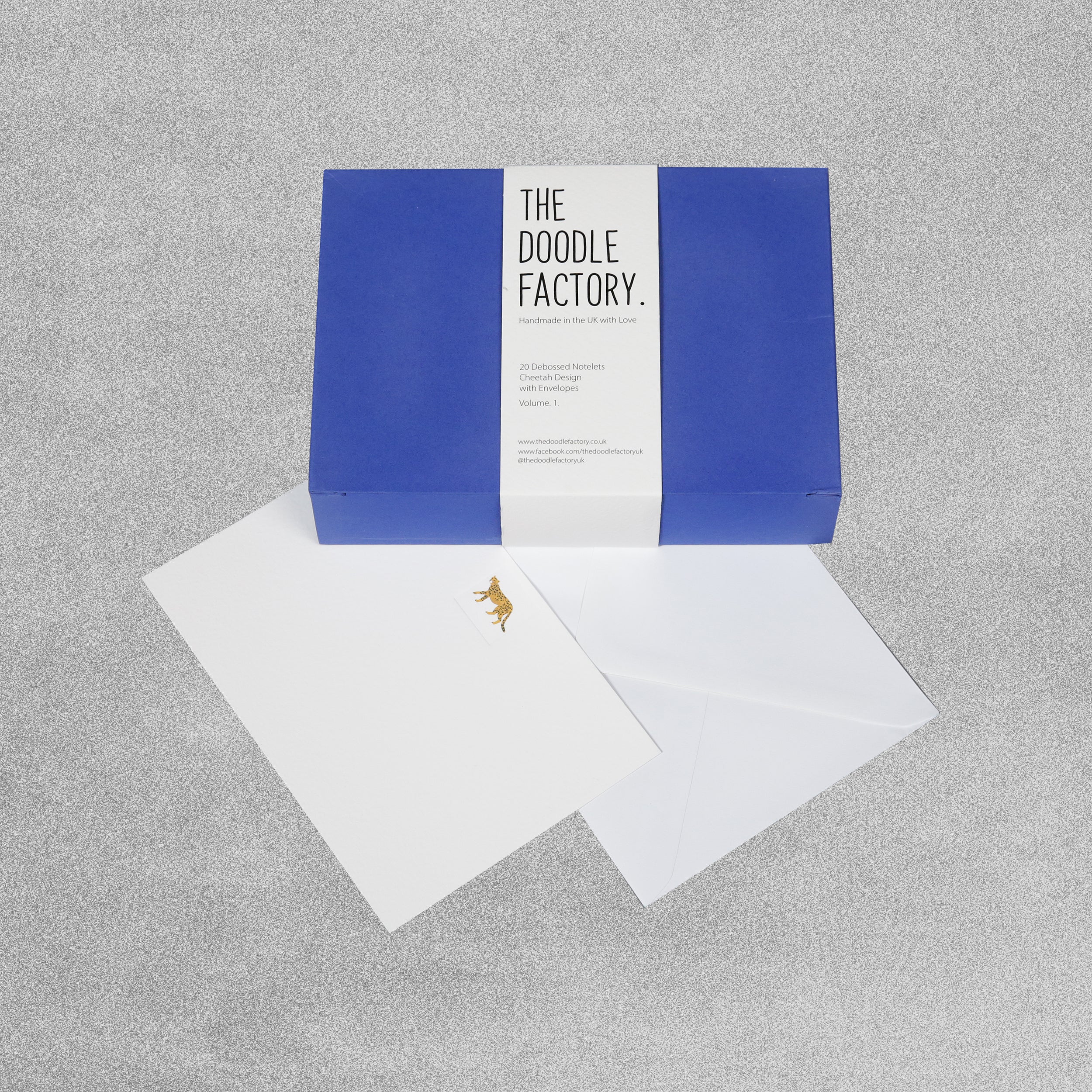 The Doodle Factory Cheetah Notelets - Pack of 20