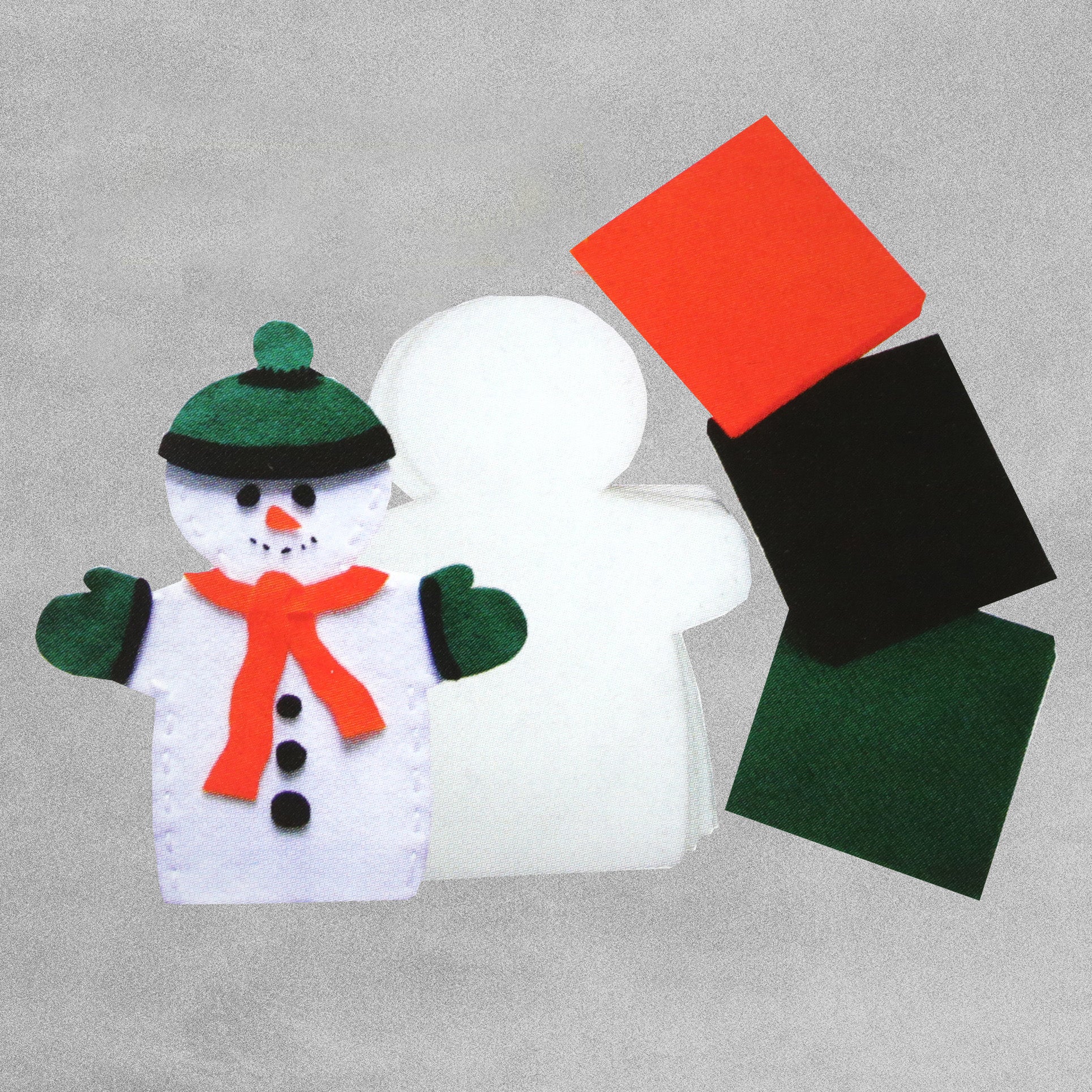 Snowman Felt Puppet Craft Kit - Makes 30