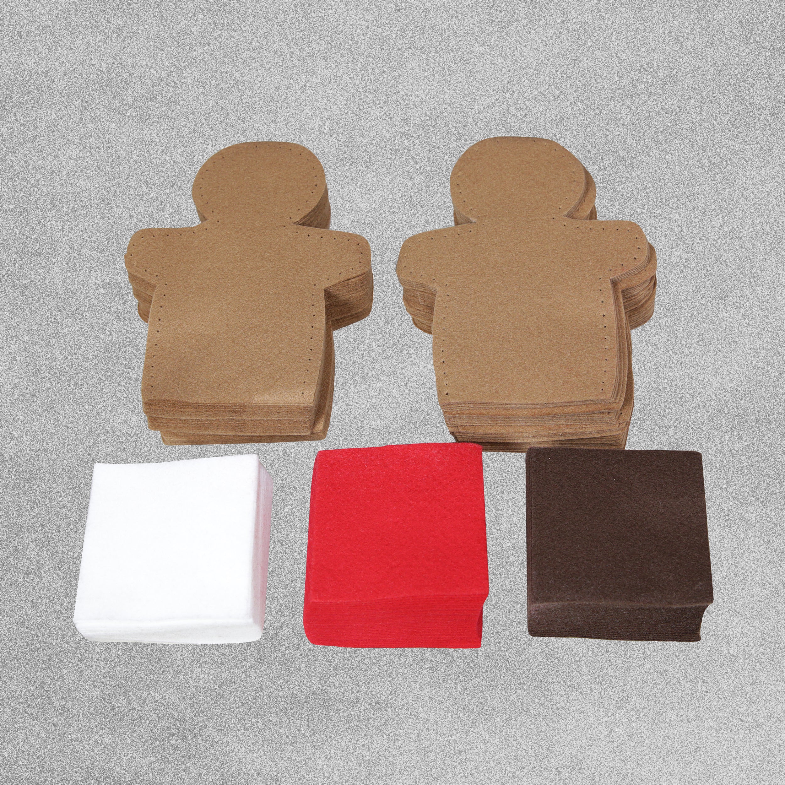 Reindeer / Gingerbread Man Puppet Pack Felt Craft Kit - Makes 30