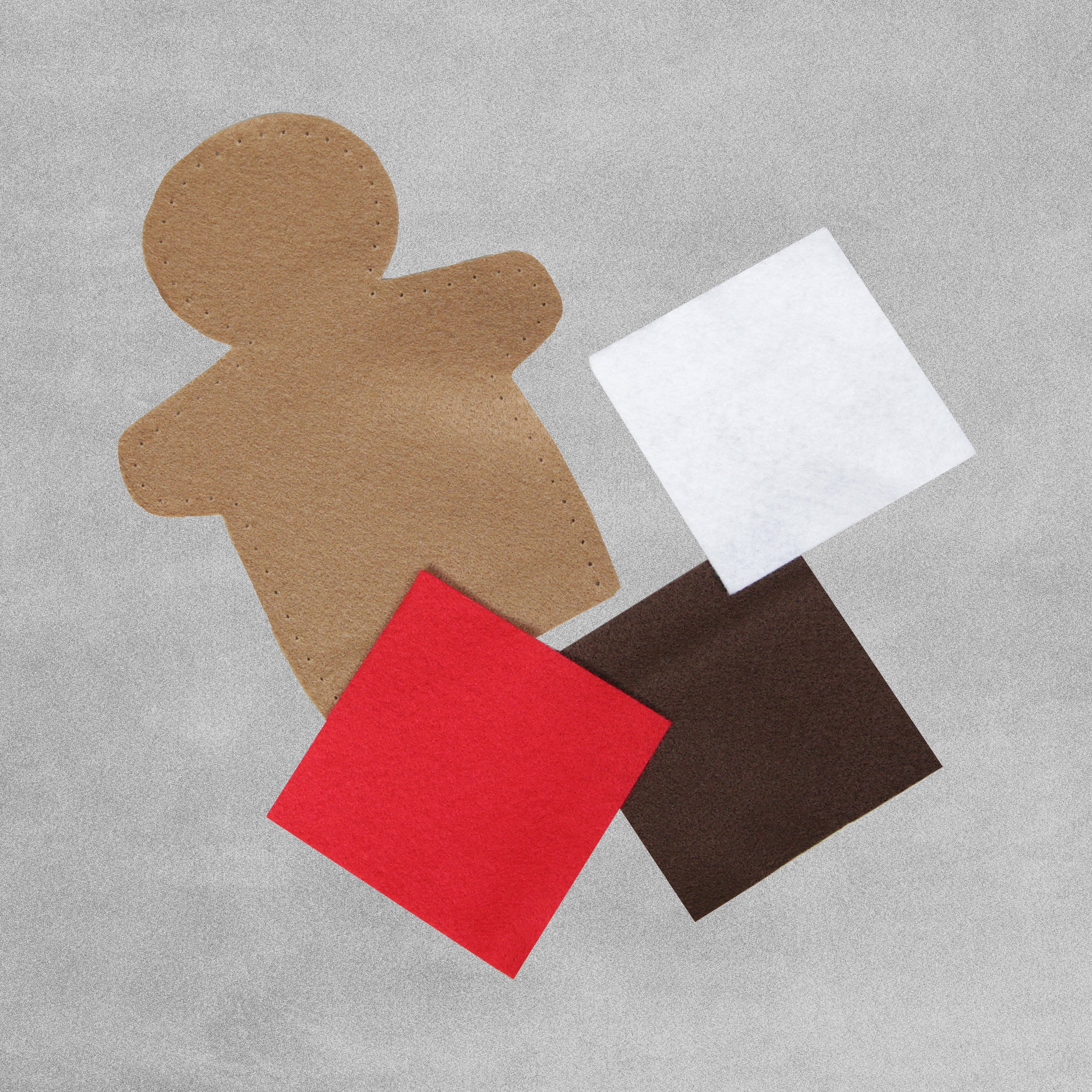 Reindeer / Gingerbread Man Puppet Pack Felt Craft Kit - Makes 30