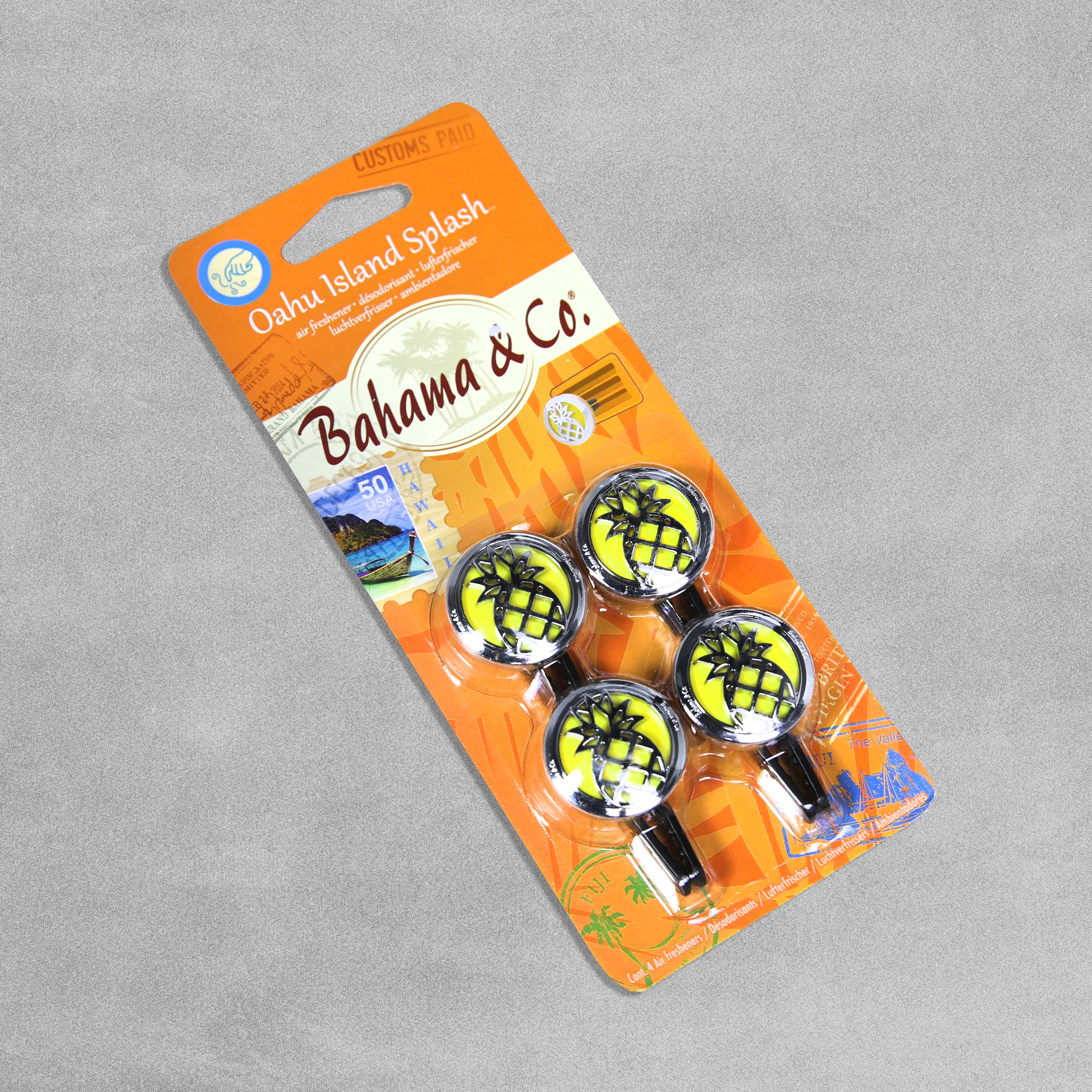 Bahama & Co Vent Air Fresheners - Oahu Island Splash - Pack of 4