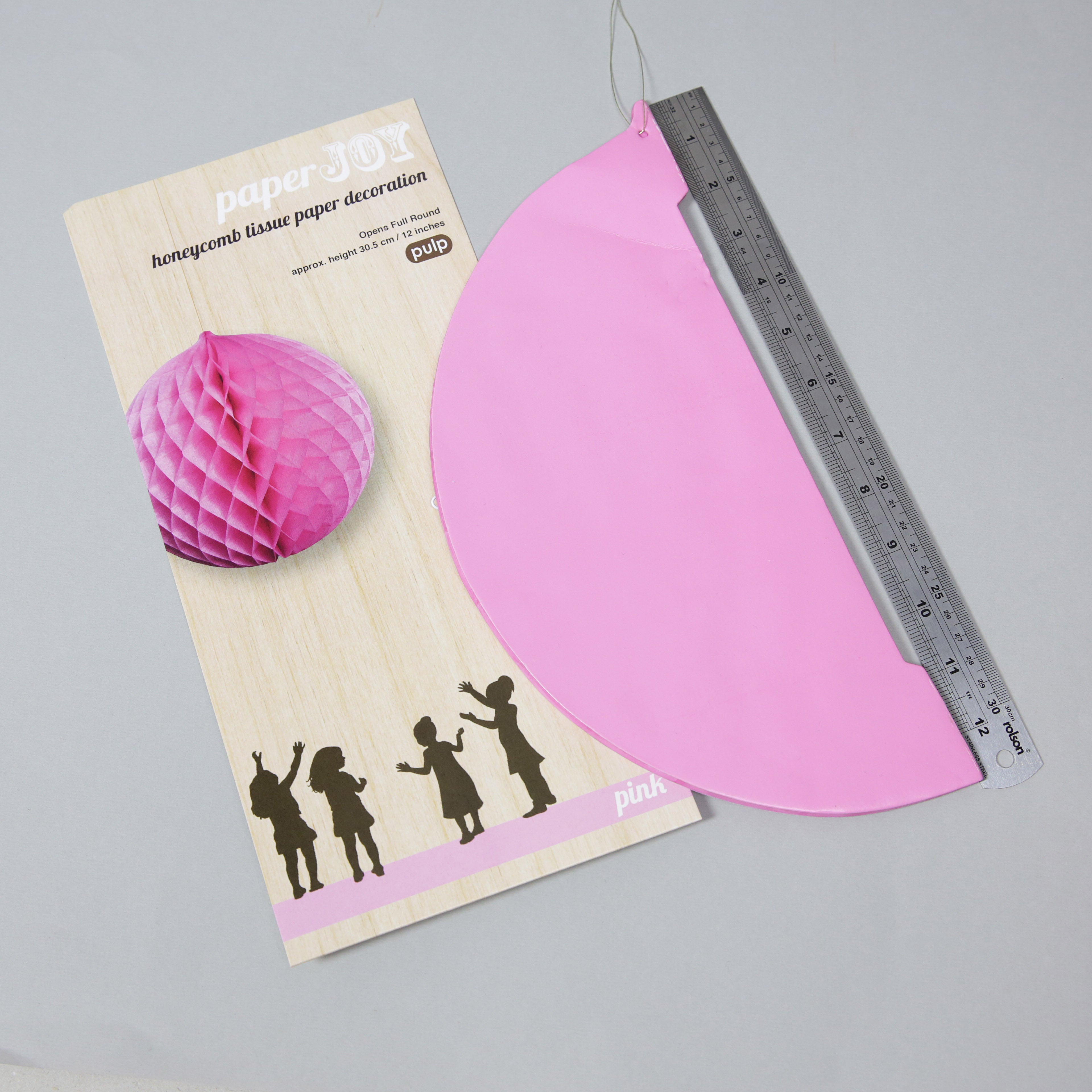 Pack of 1 'Paper Joy' Honeycomb Paper Party Decorations - large