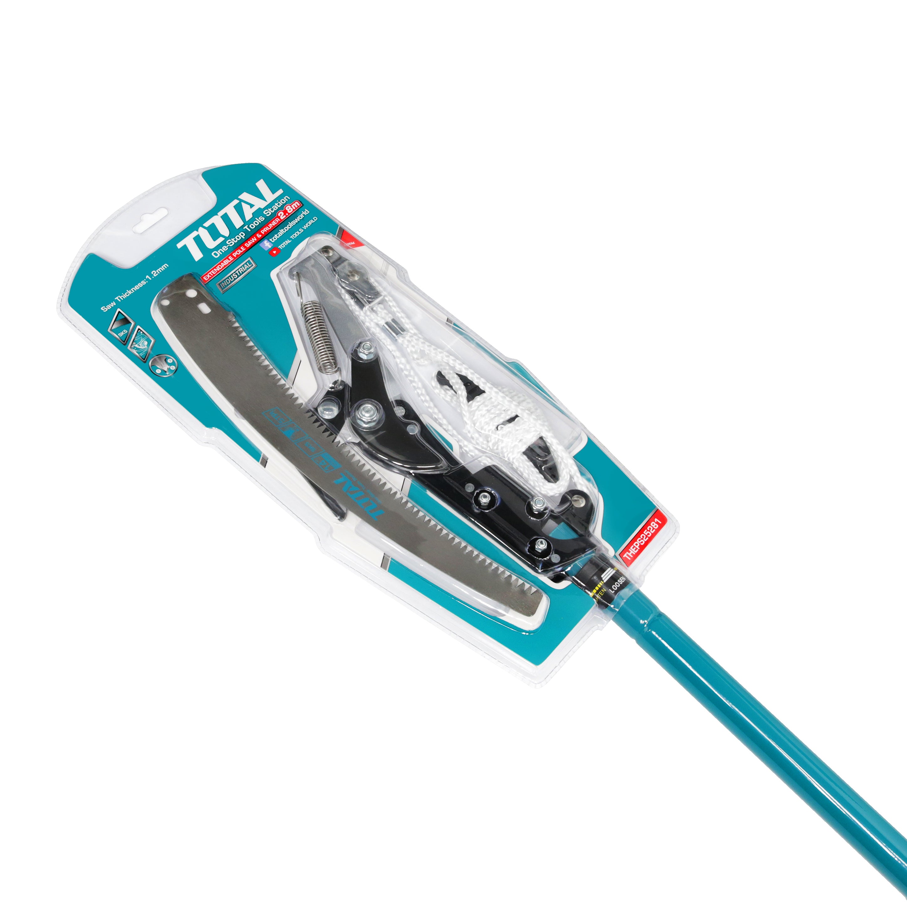 Total Extendable Pole Saw and Pruner - 2.8M - THEPS25281