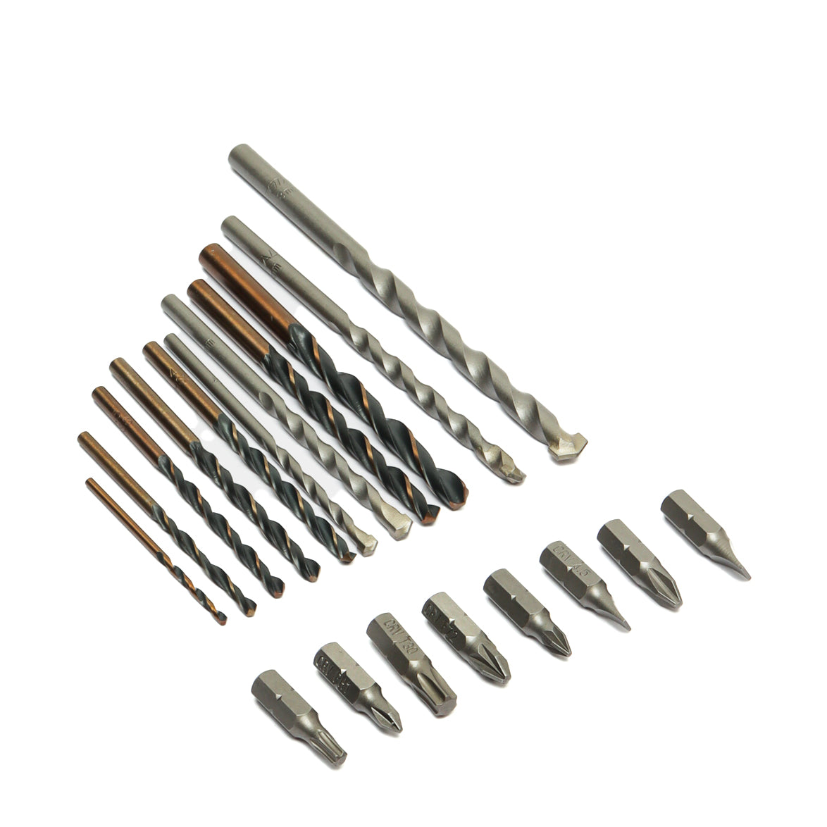 Total Drill and Screwdriver Bits Set - 19pcs - TACSDB1901