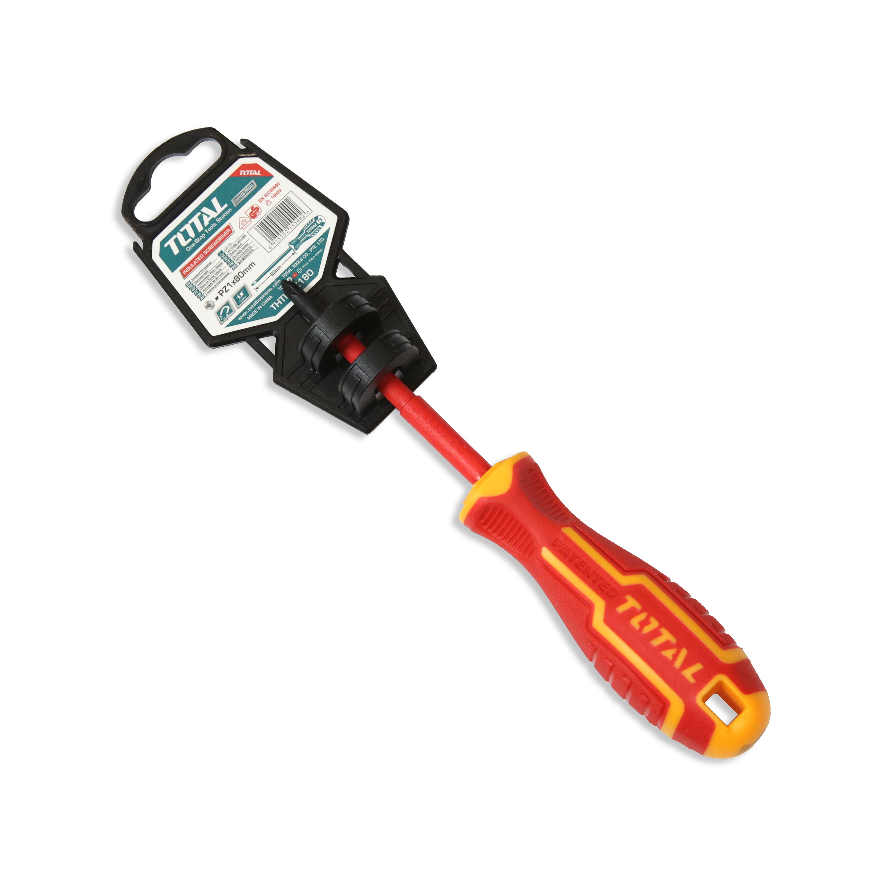 Total Insulated Screwdriver PZ1 x 80mm - THTISPZ180