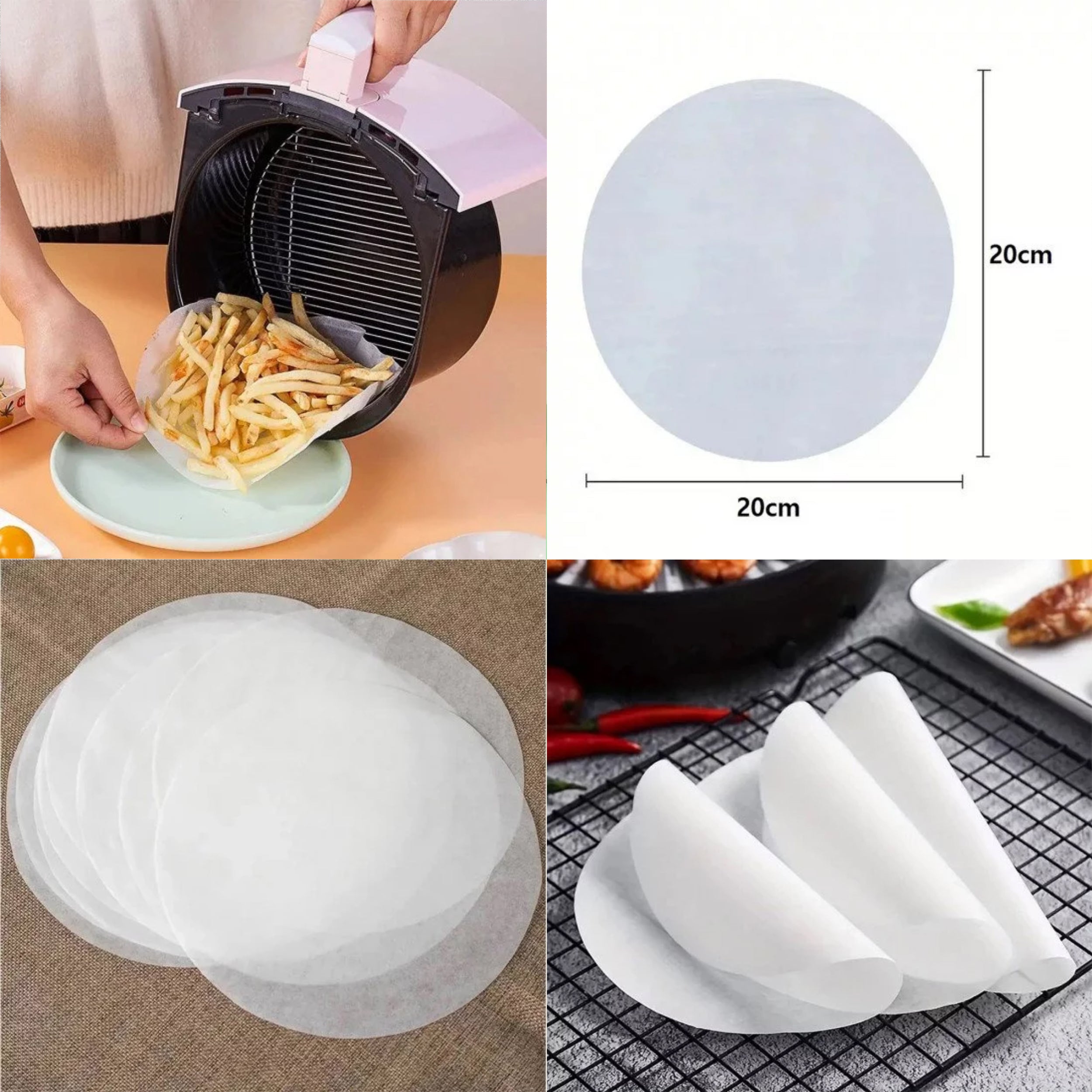 Sealapack Non-Stick Air Fryer Liners - 40pcs