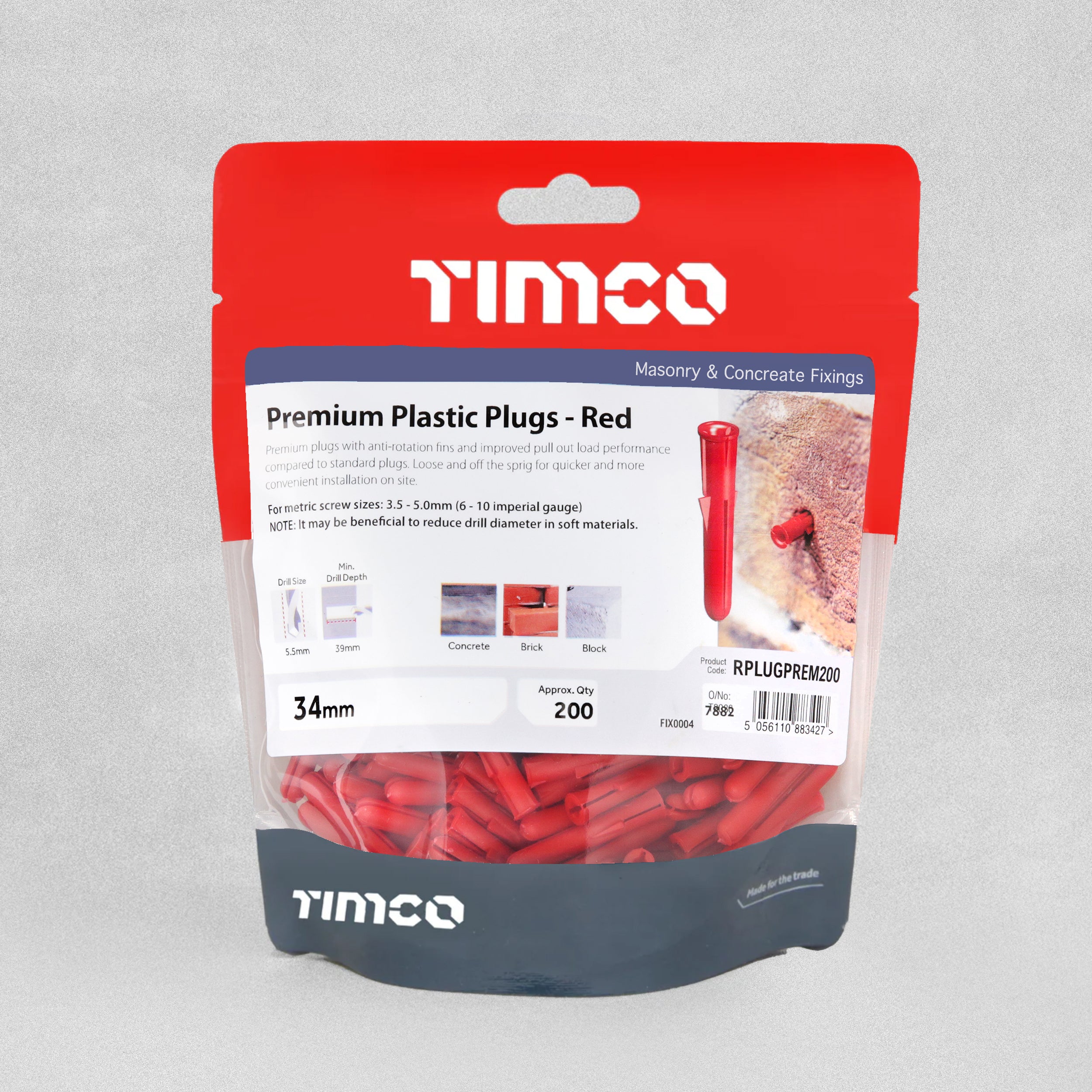 Premium Plastic Plugs - Red