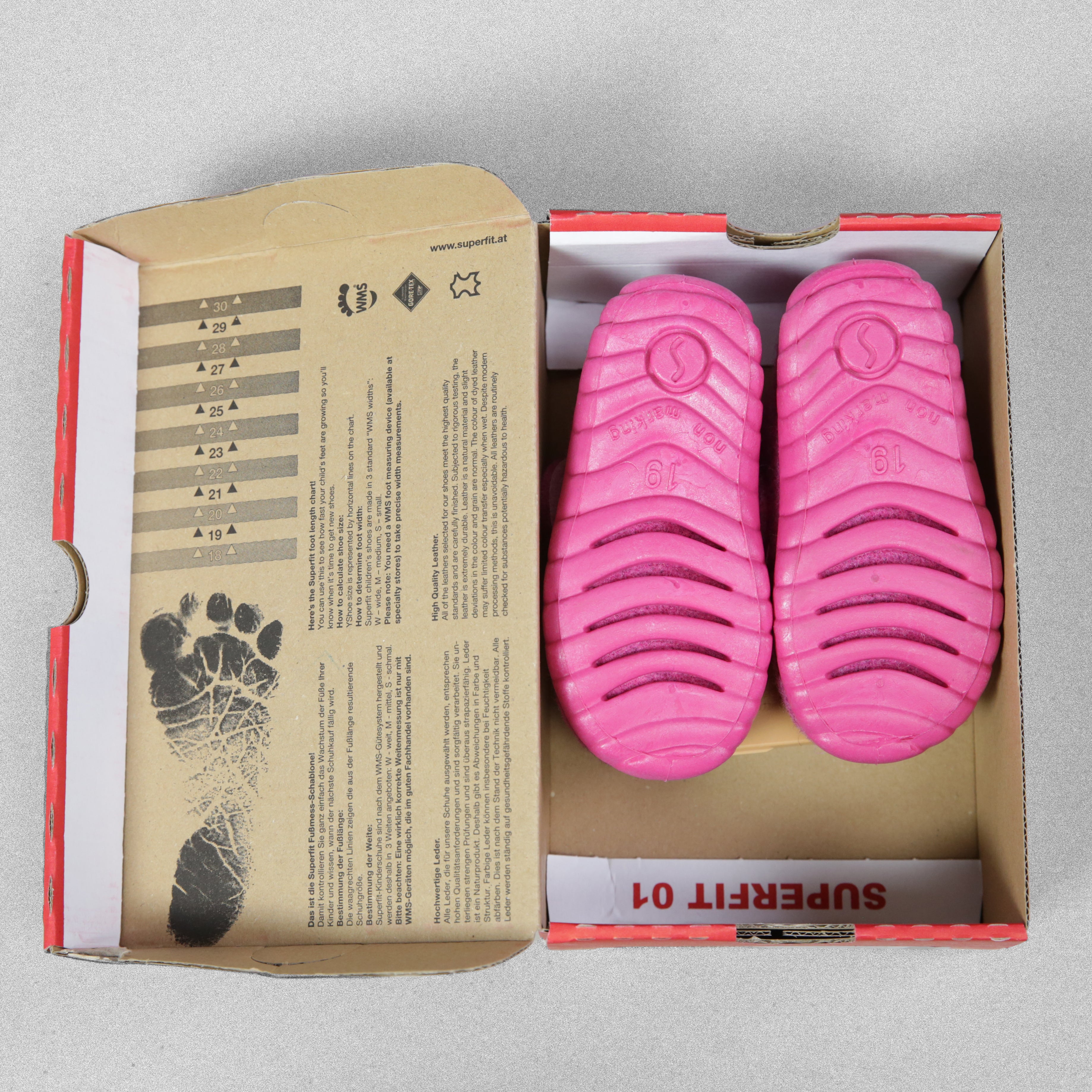 Superfit Girls' Pink Happy Slipper UK Child Size 3 / EU 19