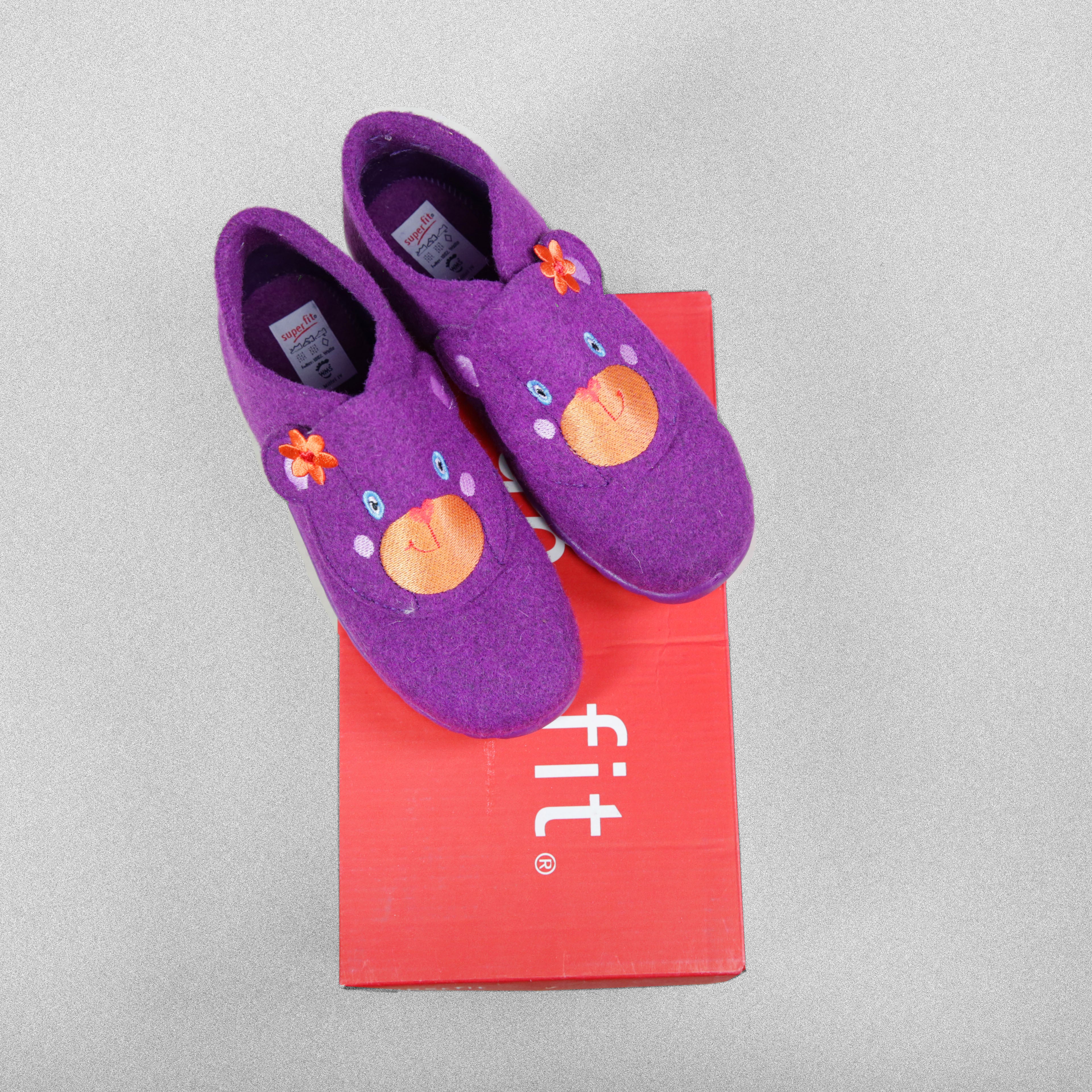 Superfit Girls' Purple Happy Slipper UK Child Size 10.5 / EU 29