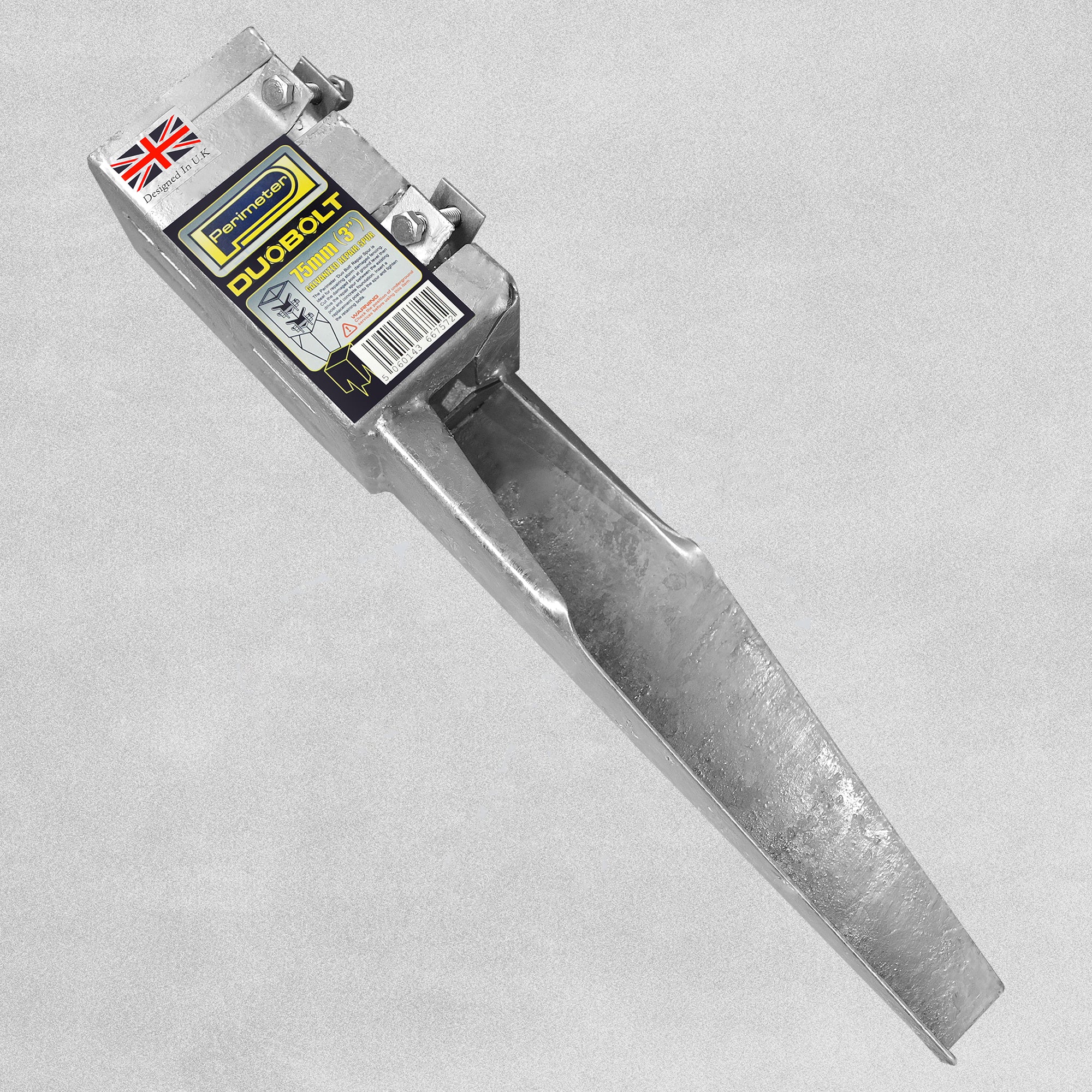 Perimeter Galvanised DuoBolt Post Repair Spur - 75mm x 75mm