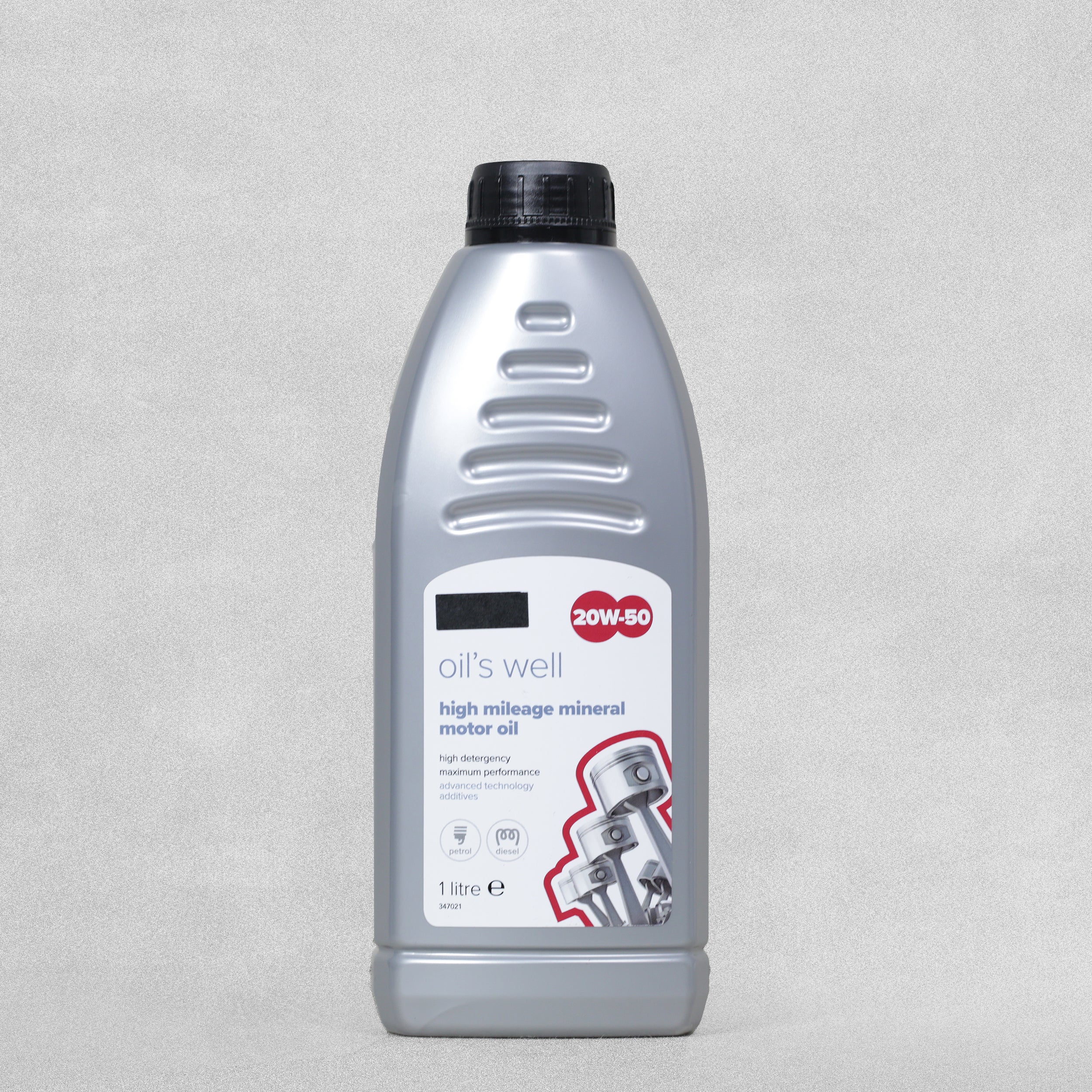 20W-50 High Mileage Mineral Motor Oil - 1 Litres