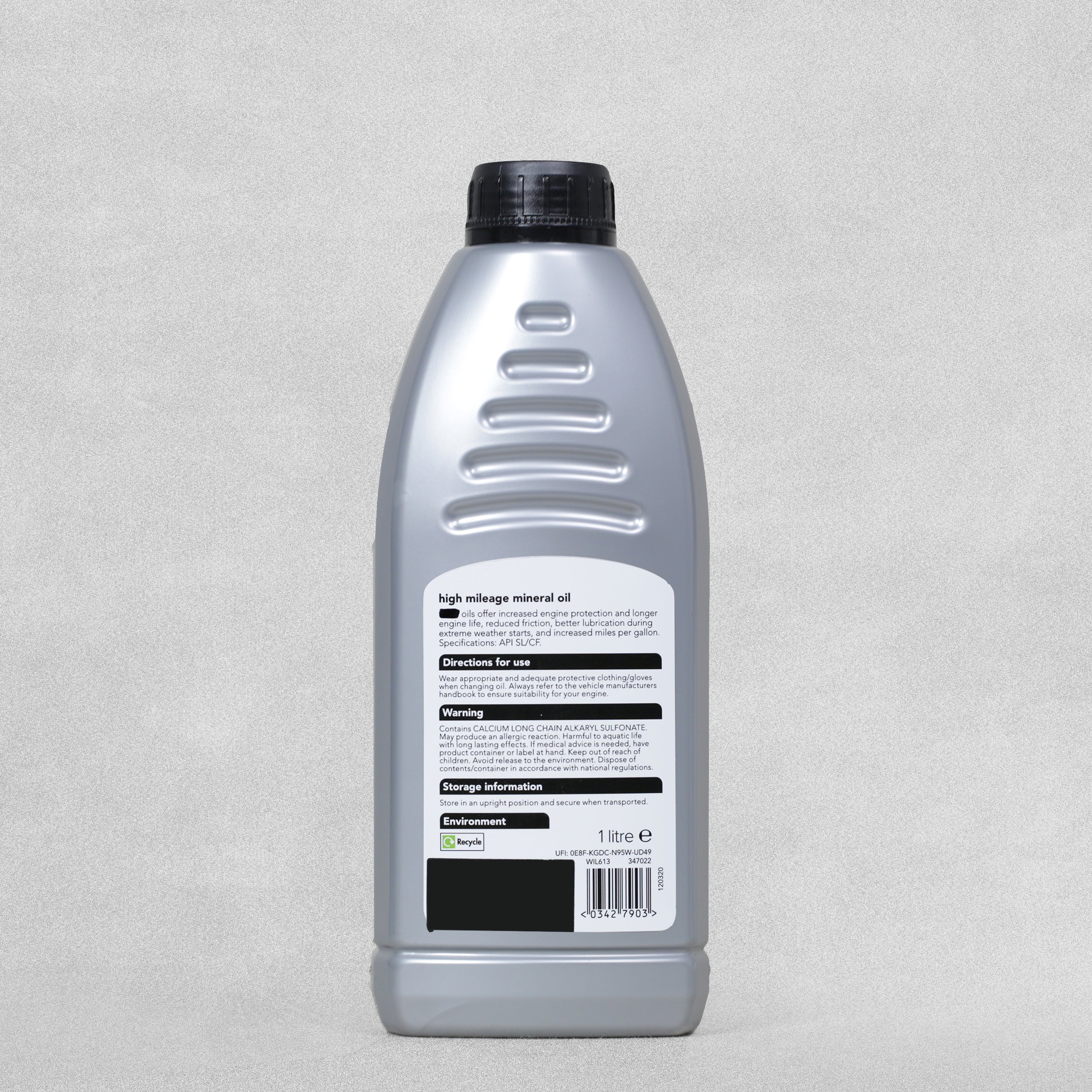 20W-50 High Mileage Mineral Motor Oil - 1 Litres