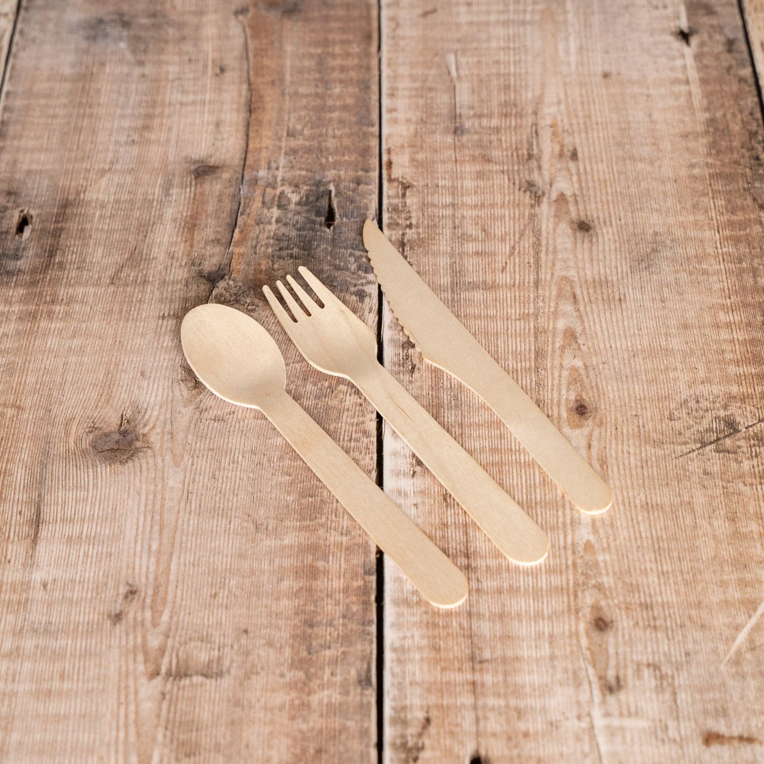 eGreen Wooden Cutlery Set - 18 pcs (6 Settings)