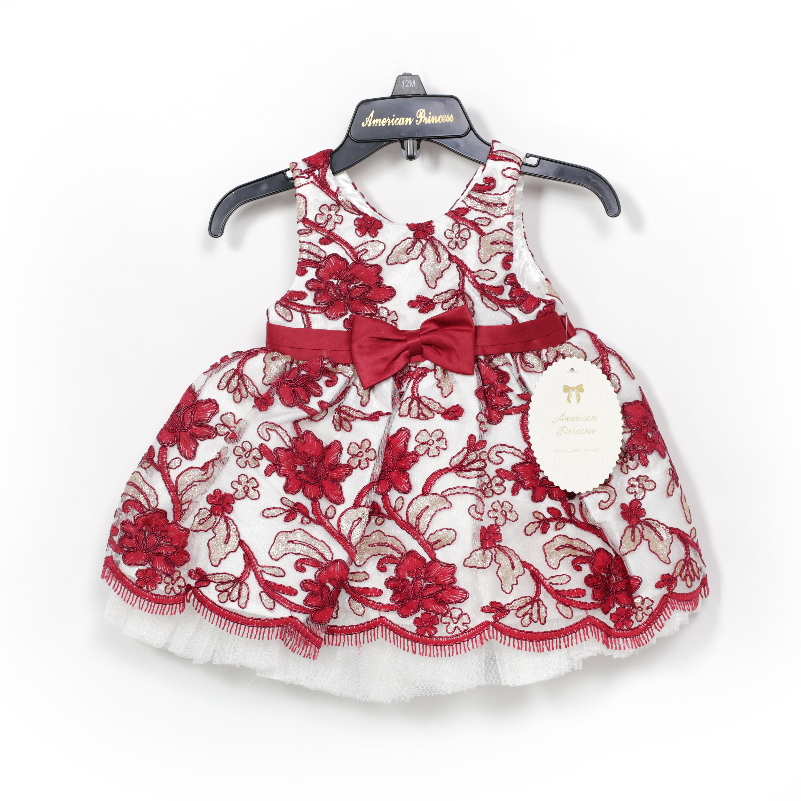 American Princess Dress - Red Floral with Bow American Princess Dress - Red Floral with Bow