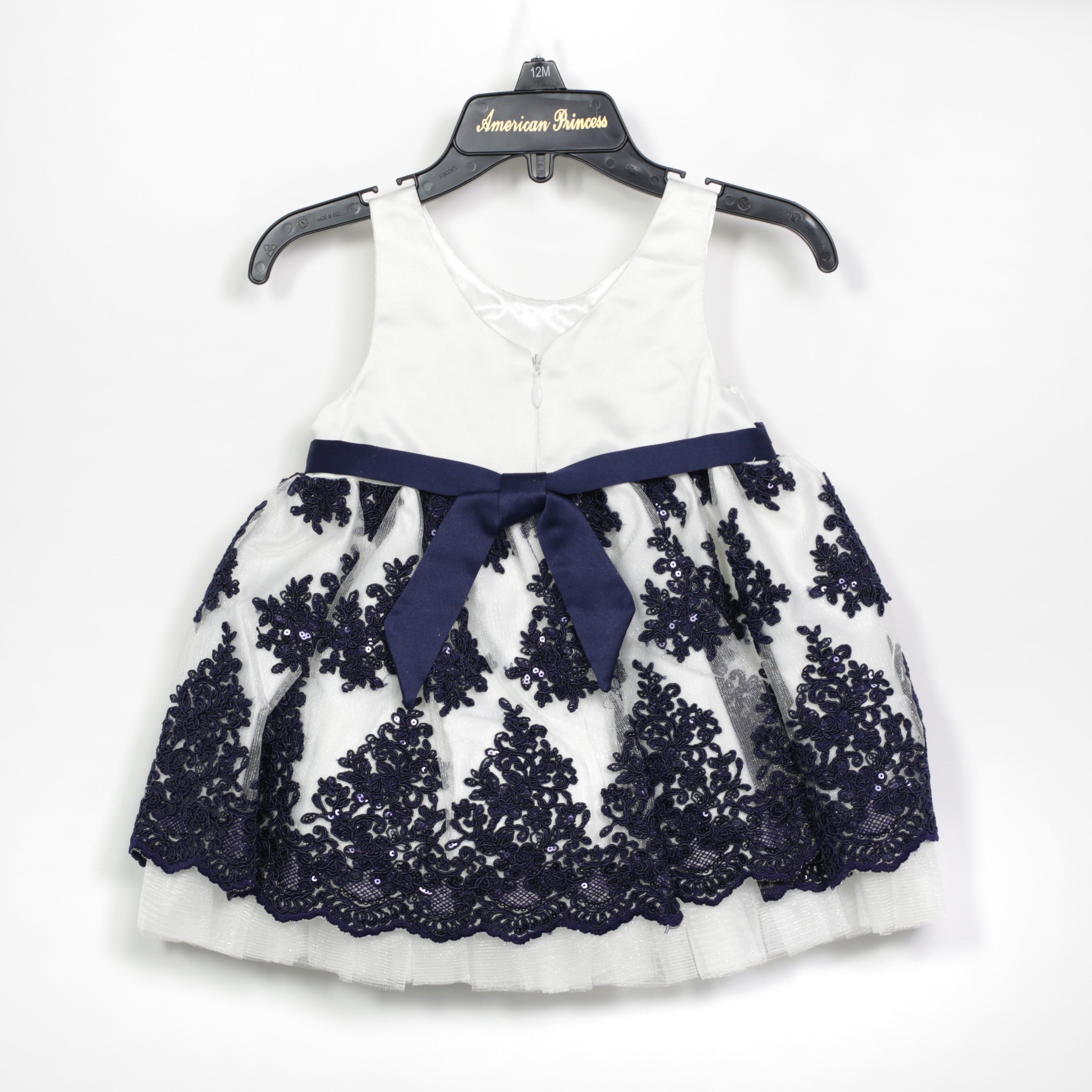 American Princess Dress - Blue Lace Decoration & Bow