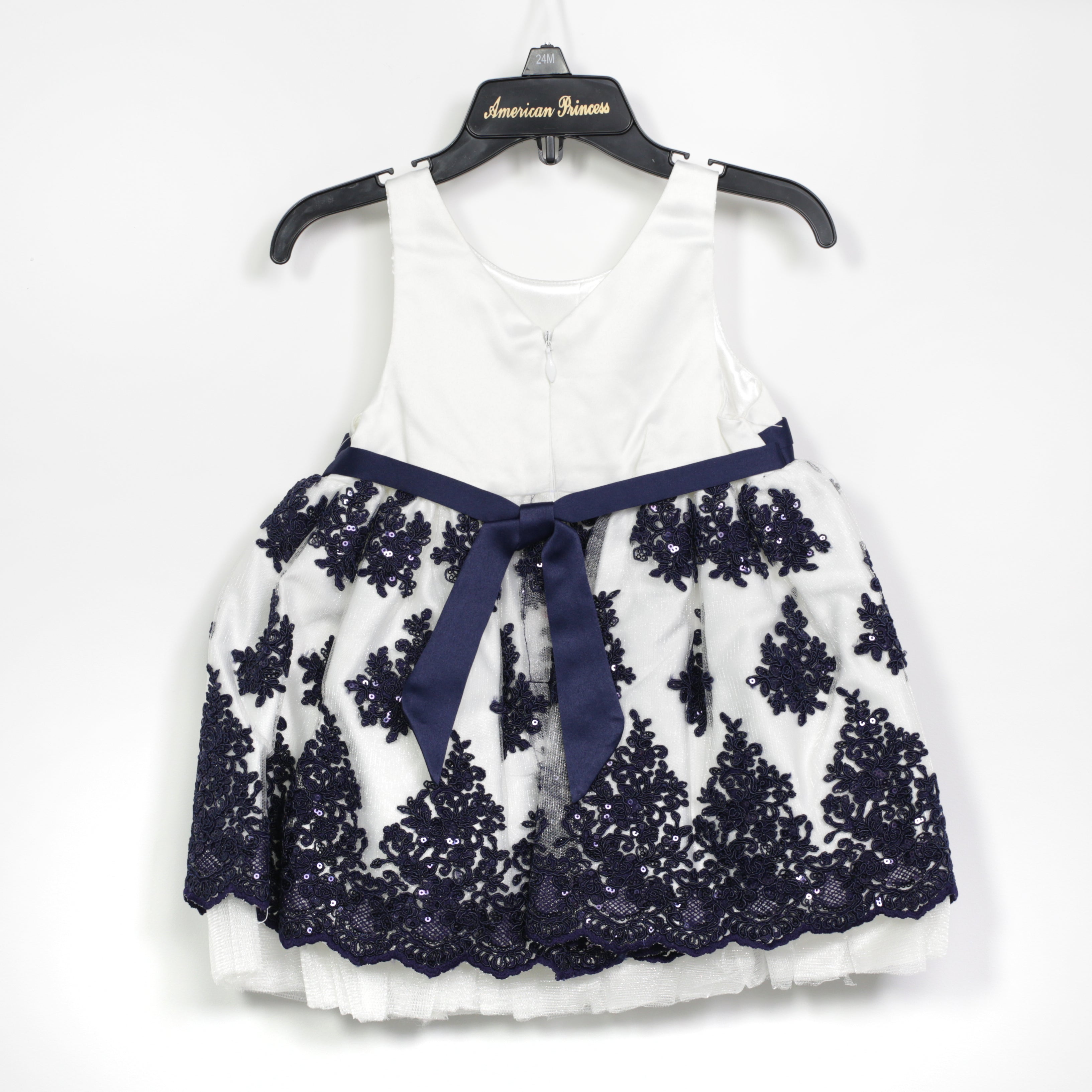 American Princess Dress - Blue Lace Decoration & Bow