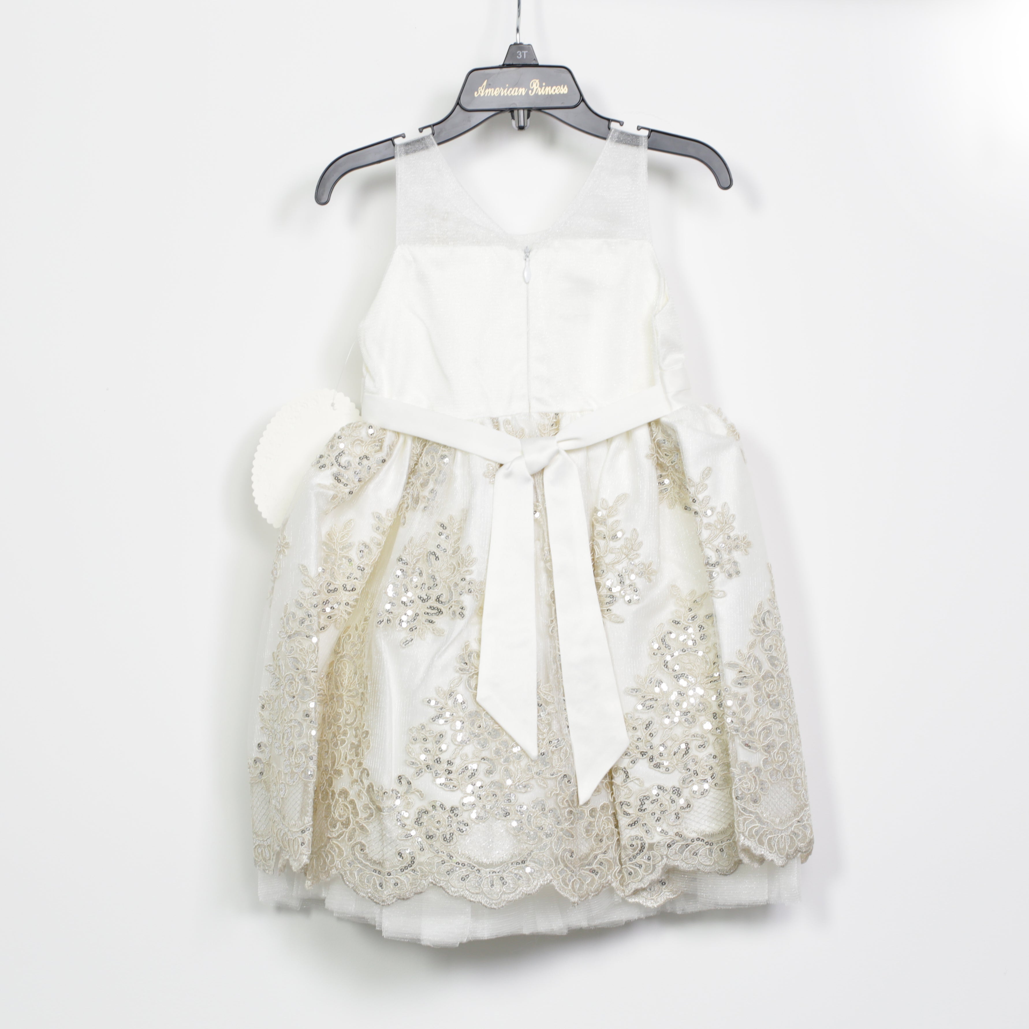 American Princess Ivory Dress - Embroidered Flowers