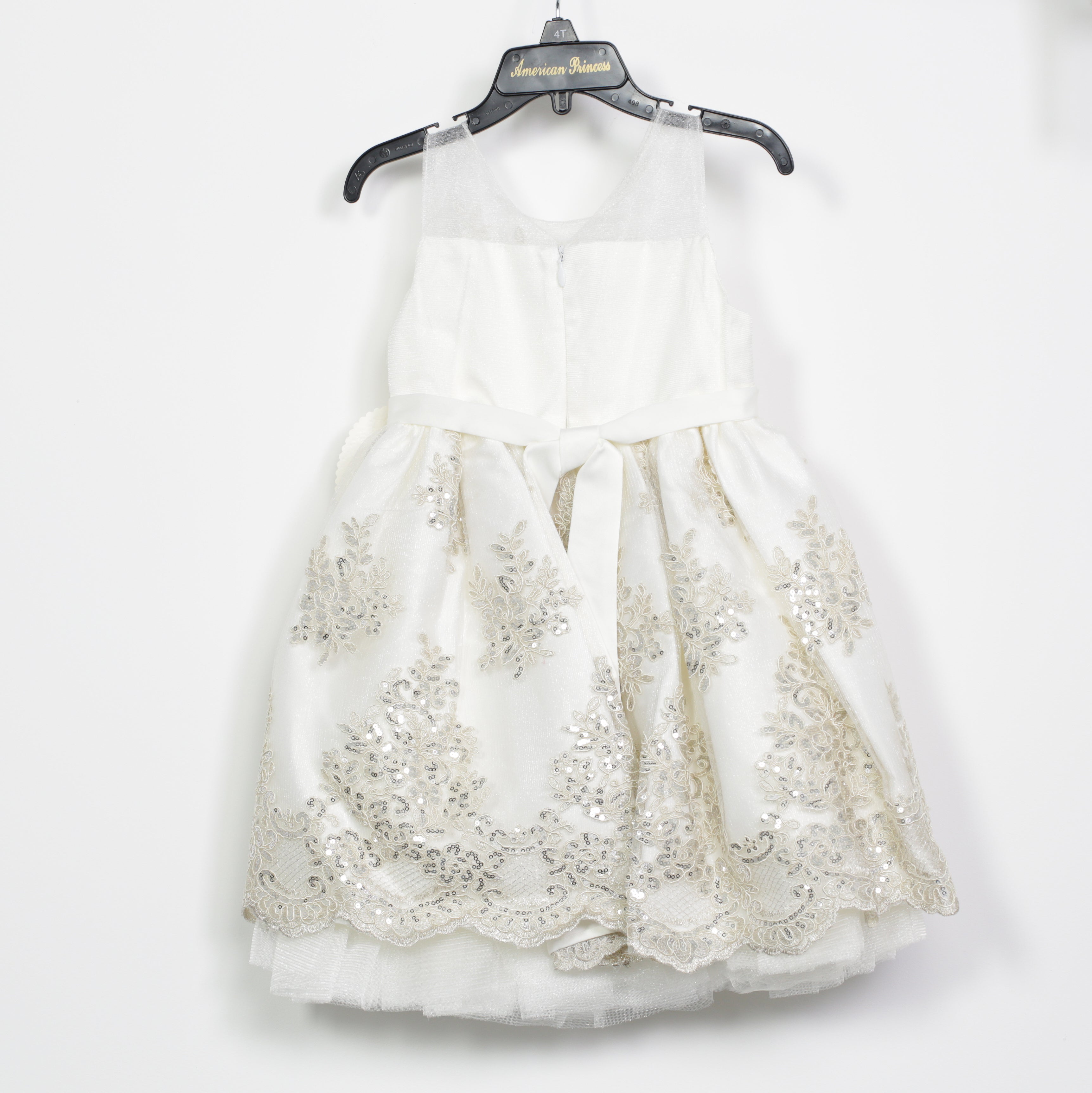 American Princess Ivory Dress - Embroidered Flowers