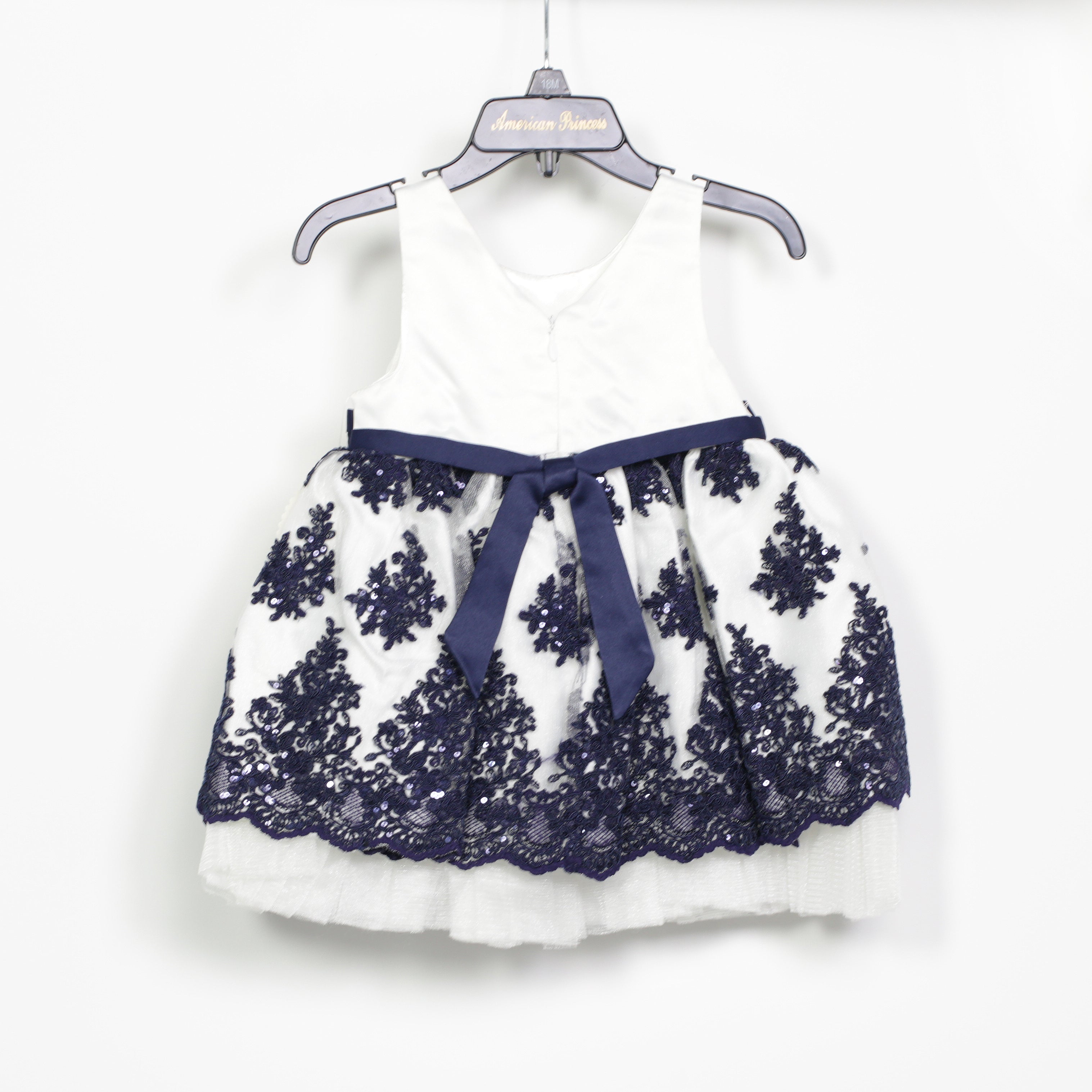American Princess Dress - Blue Lace Decoration & Bow
