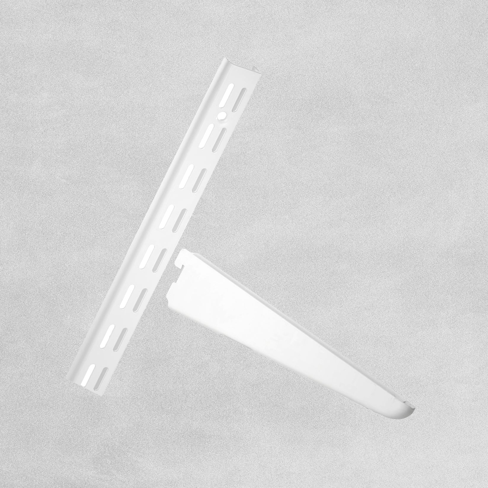 Twin Slot Standard Duty White Shelving Bracket 370mm