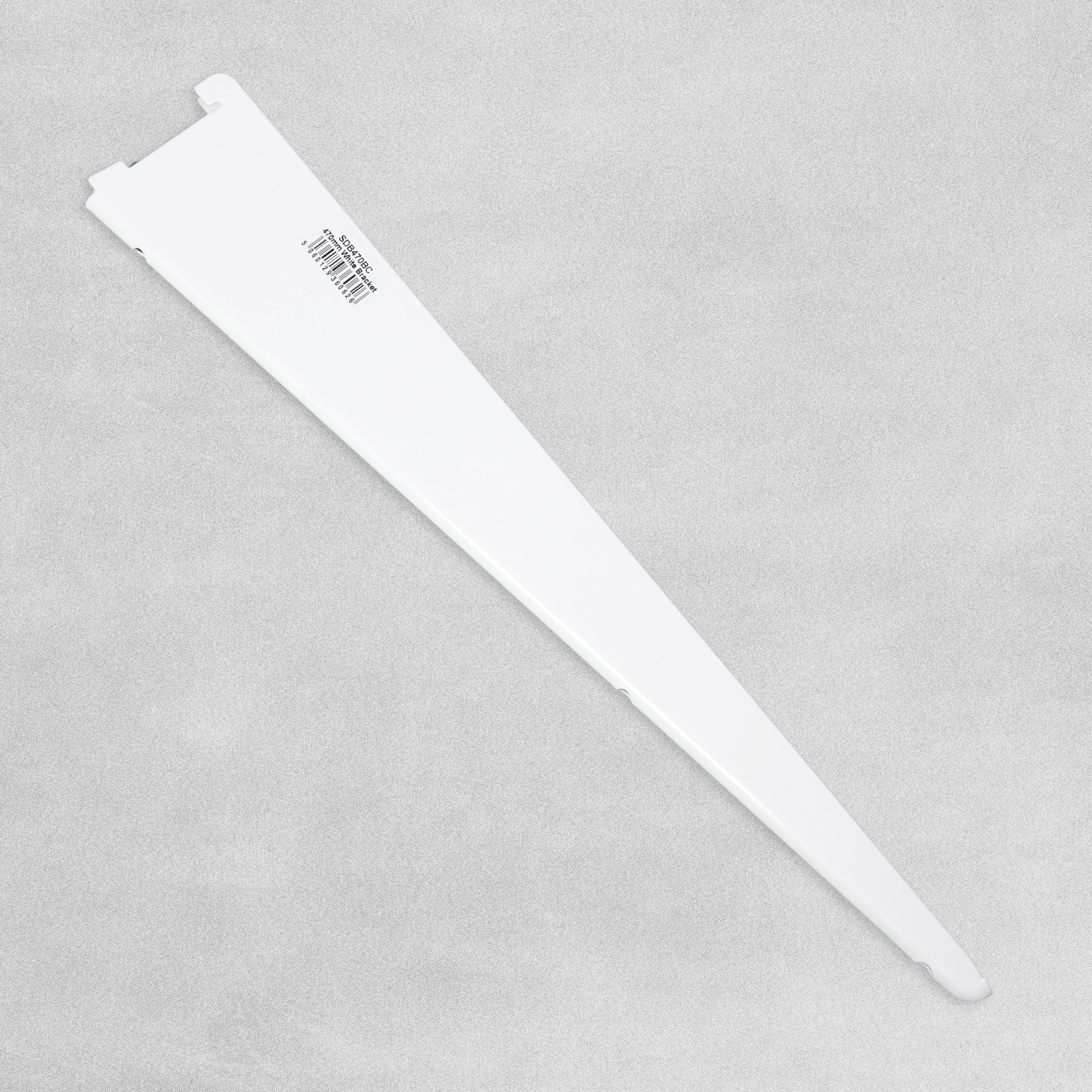 Twin Slot Standard Duty White Shelving Bracket 470mm