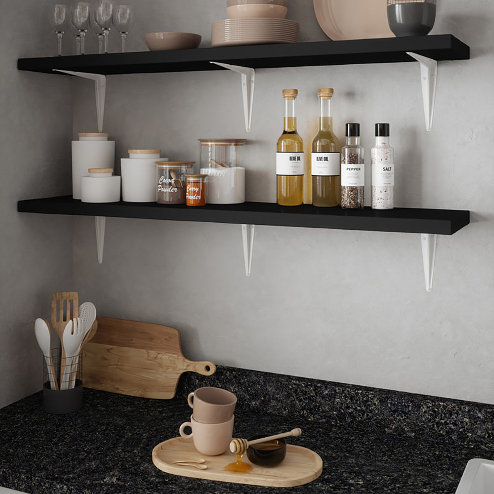 Twin Slot Standard Duty White Shelving Bracket 270mm