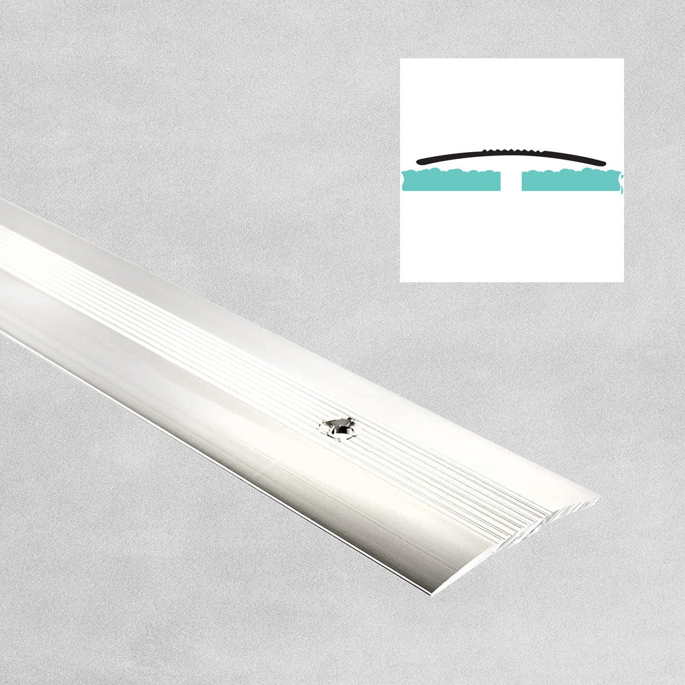 Extra Wide Carpet Grip Floor Trim - Silver 900mm
