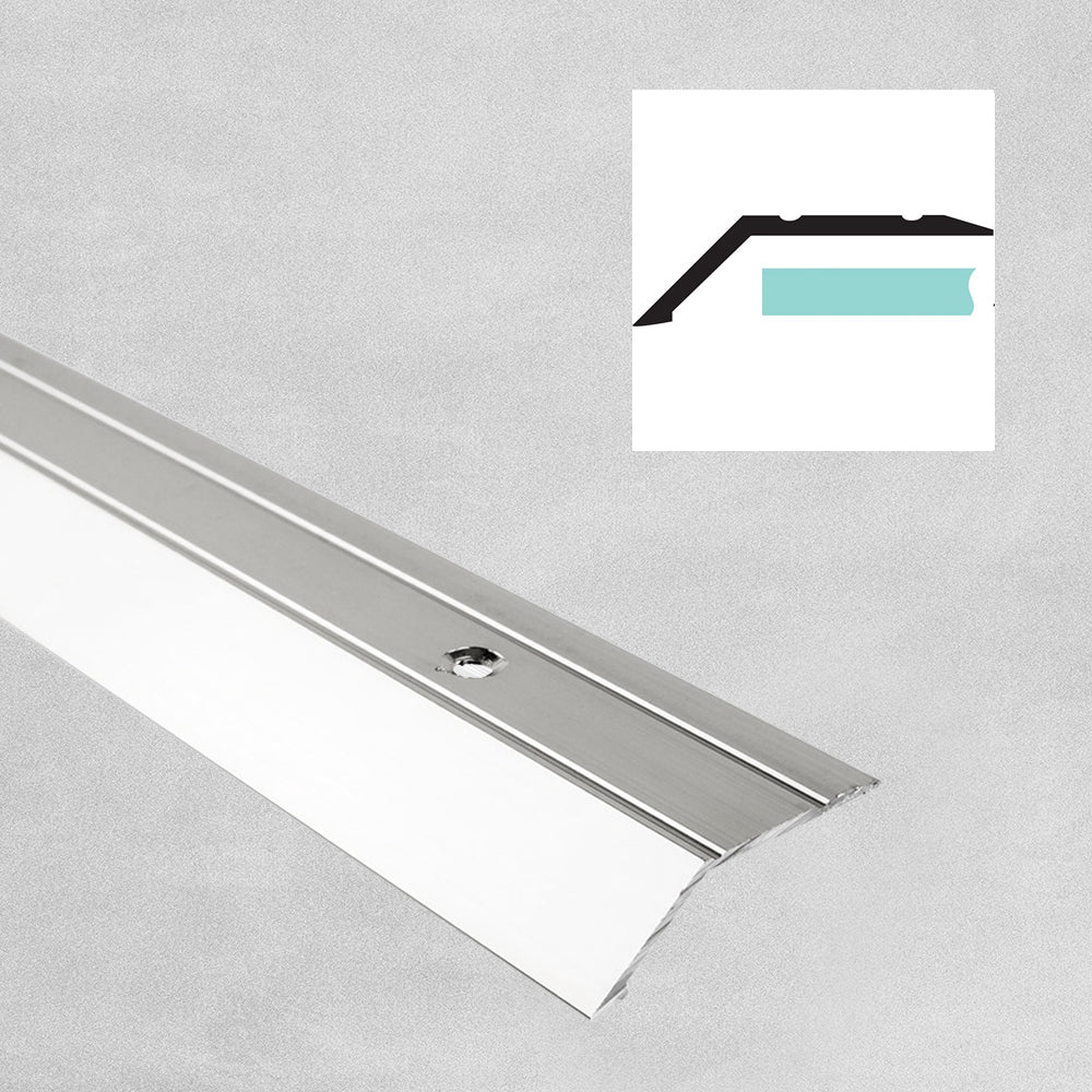 Vinyl Edge Floor Trim - Silver 900mm