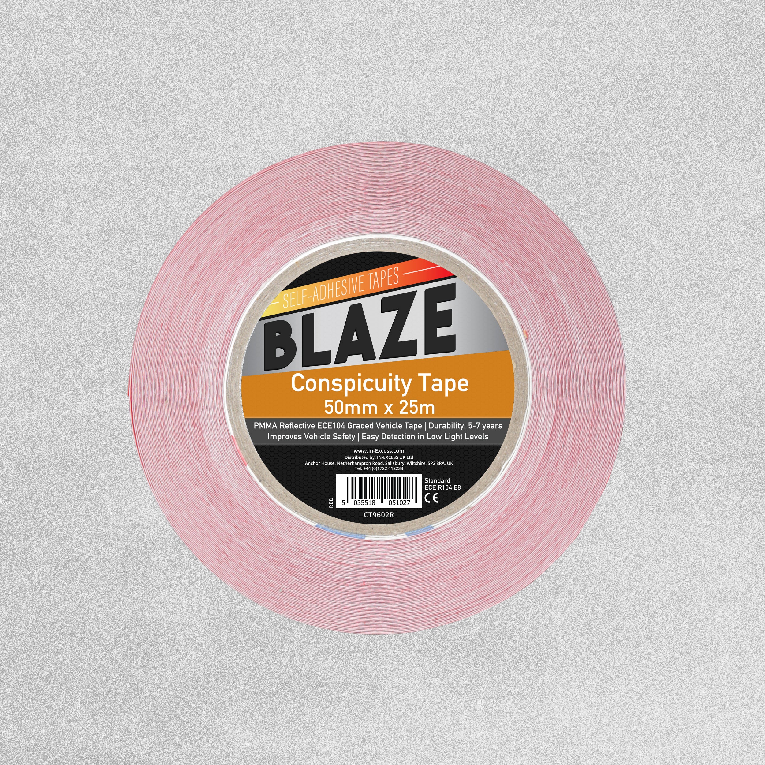 Blaze Vehicle Conspicuity Tape 50mm x 25m - Red