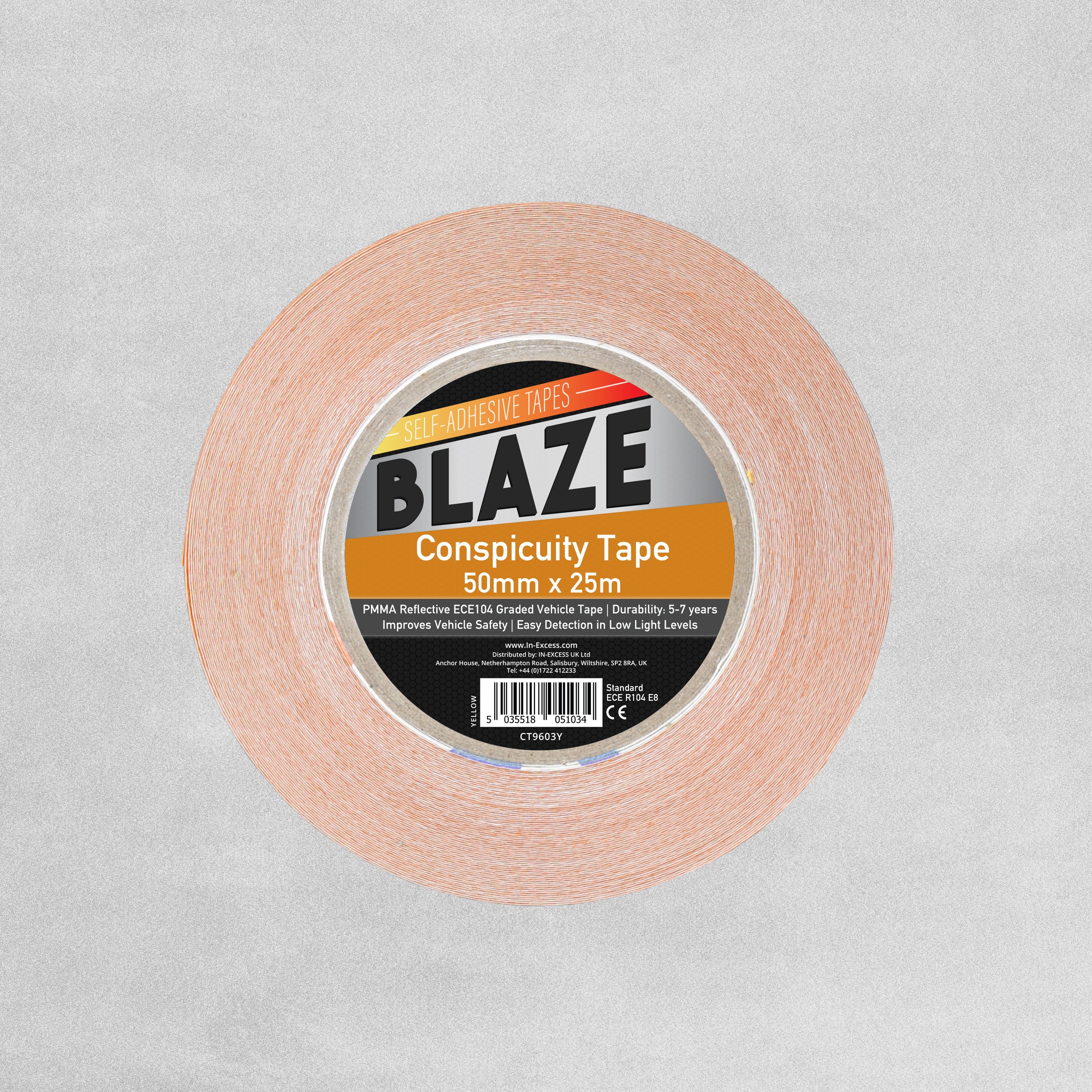 Blaze Vehicle Conspicuity Tape 50mm x 25m - Yellow