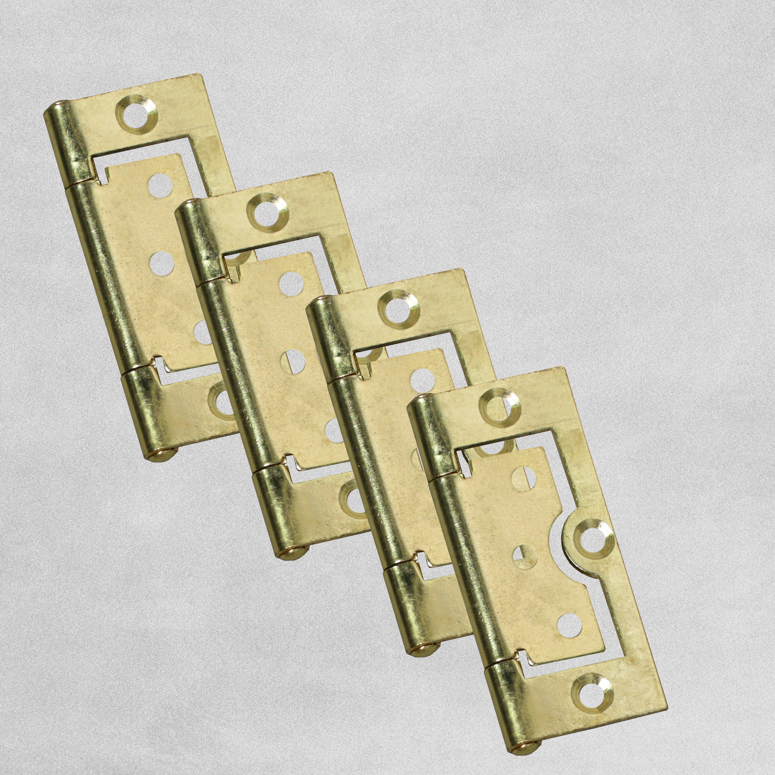E/Brass Flush Hinge 75mm (3") Pack of 4
