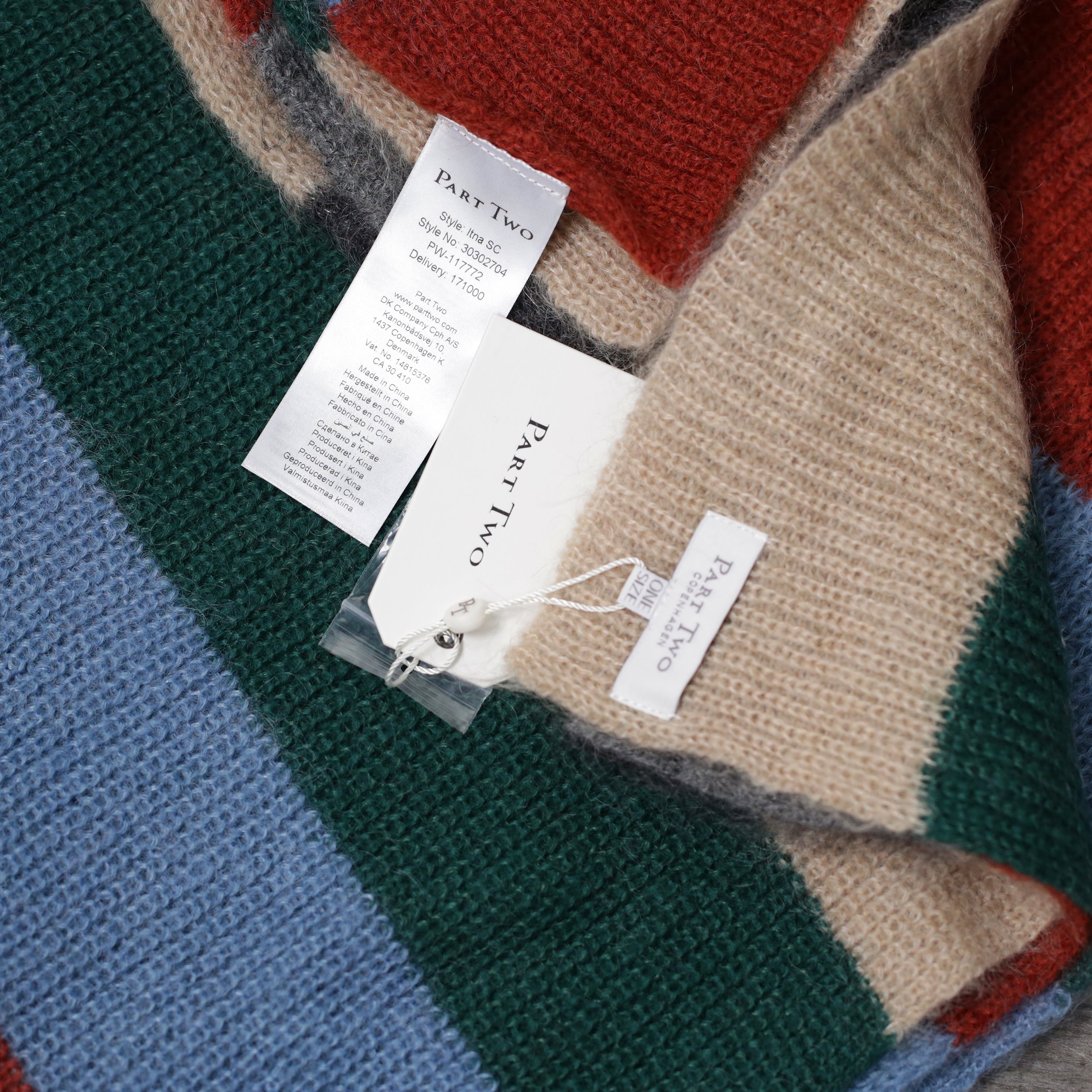 Super Soft Striped Scarf by 'Part Two'