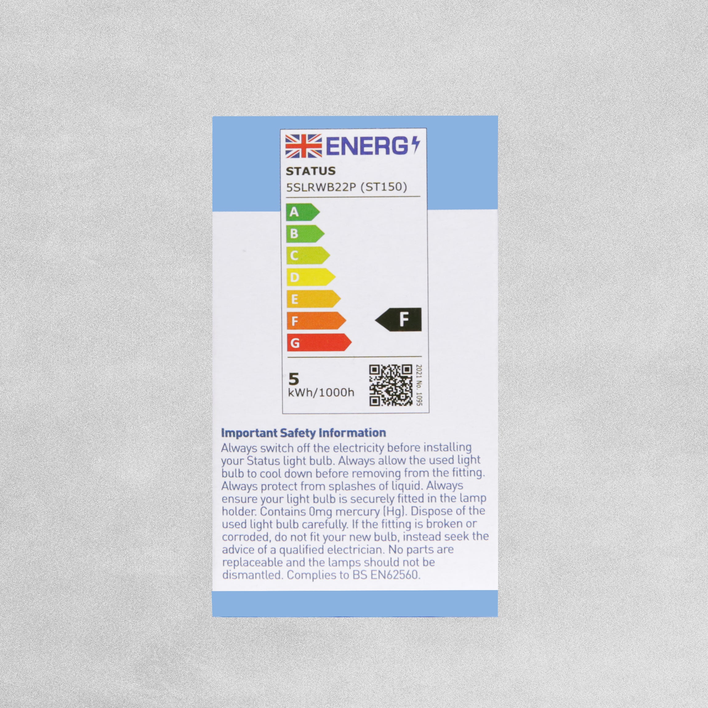 Status LED Classic Round Light Bulb B22/BC 5w=40w - Warm White