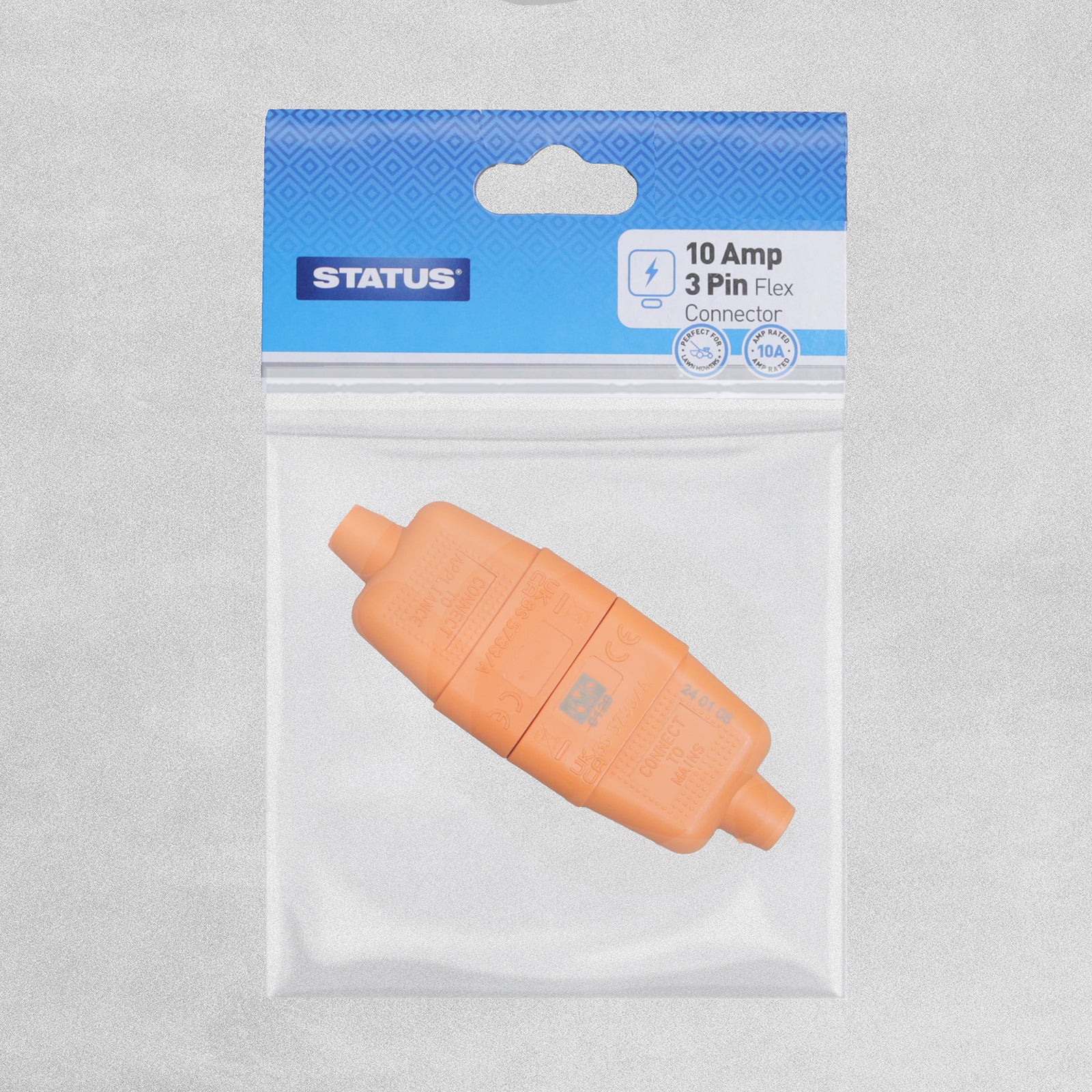 Status Orange Flex Connector 10A 3 Pin