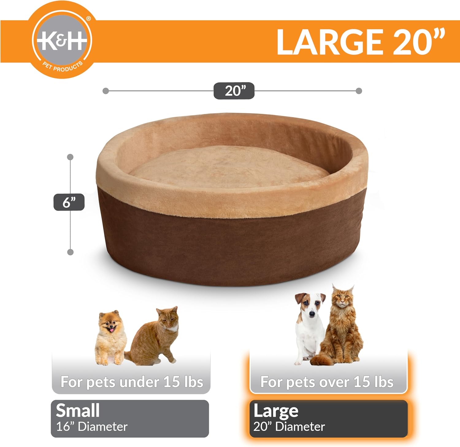 K&H Thermo-Kitty Heated Pet Bed - Various Colours/Sizes Available