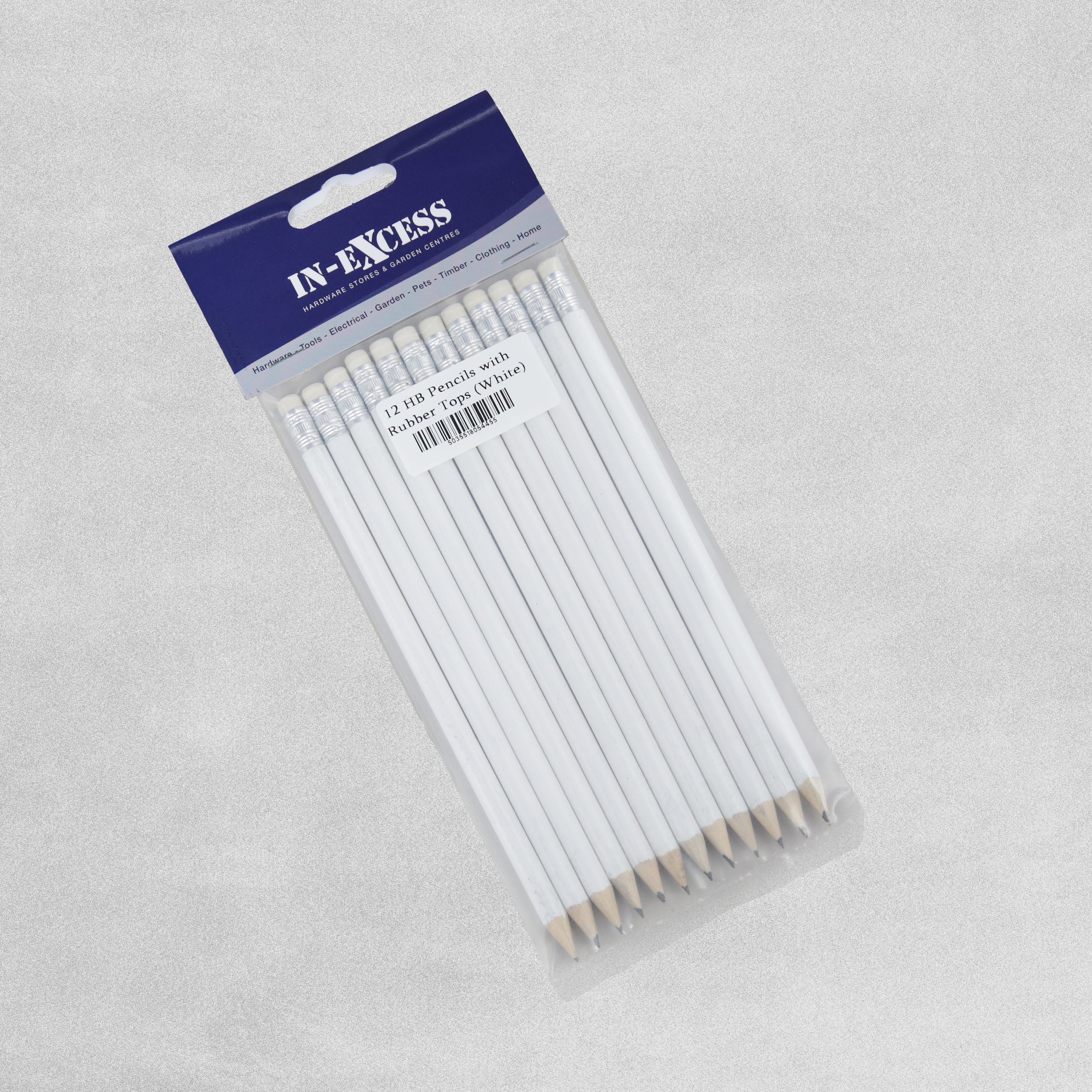 HB Pencils with Rubber Tops - Pack of 12