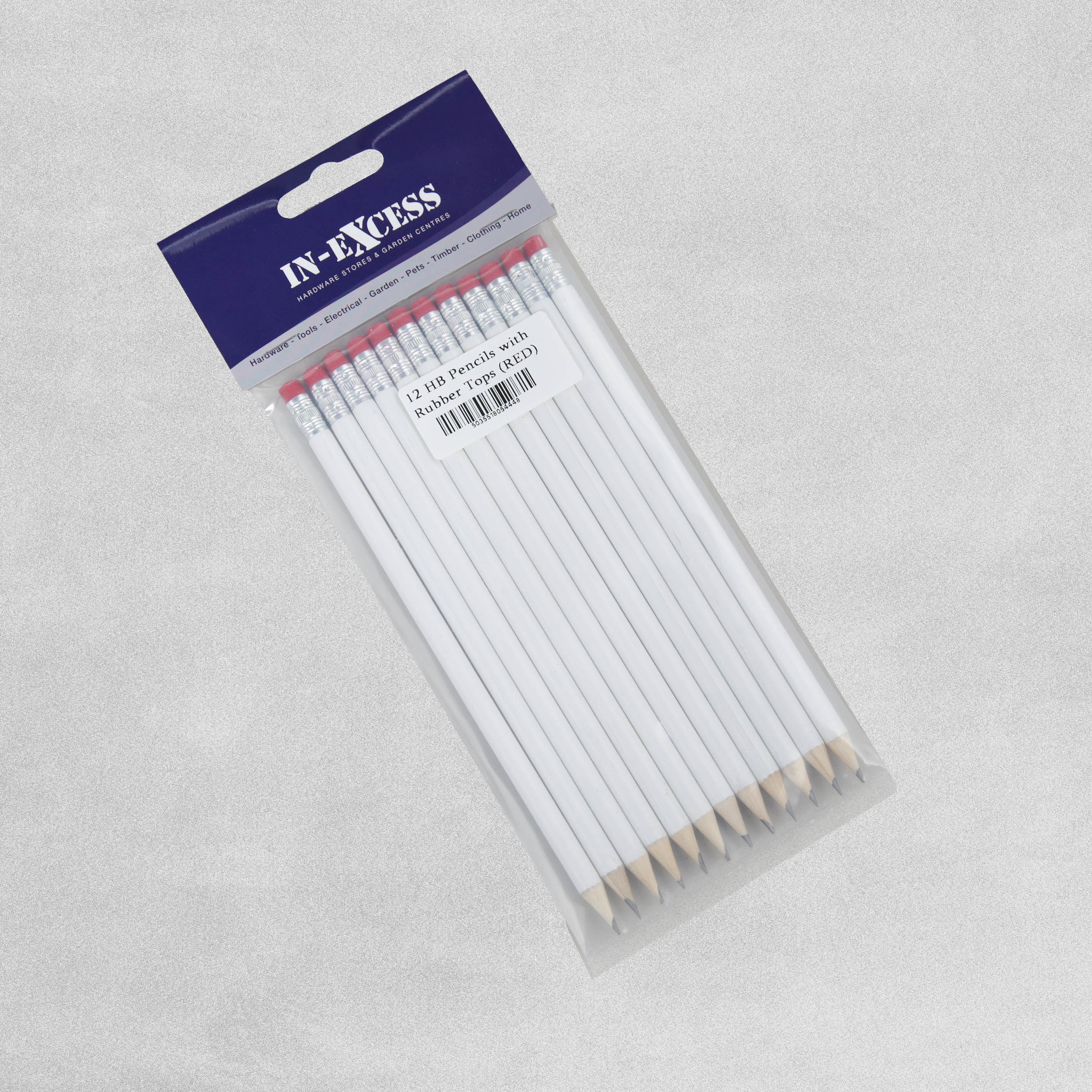 HB Pencils with Rubber Tops - Pack of 12