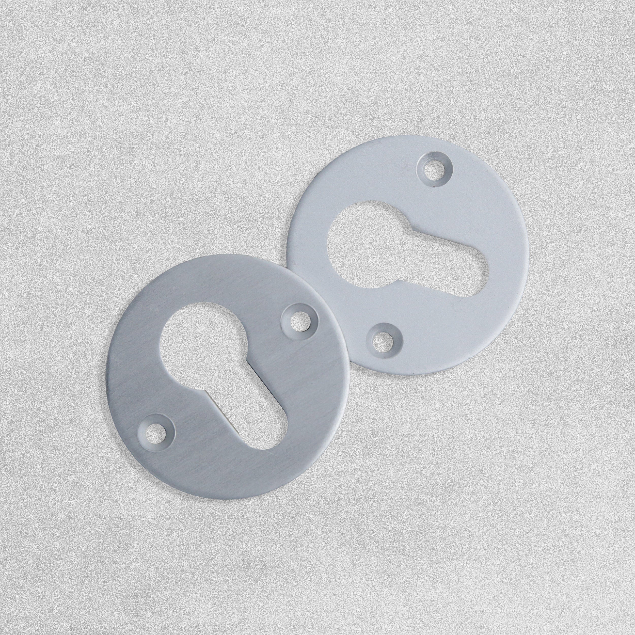 Silver Key Escutcheons - 2pcs