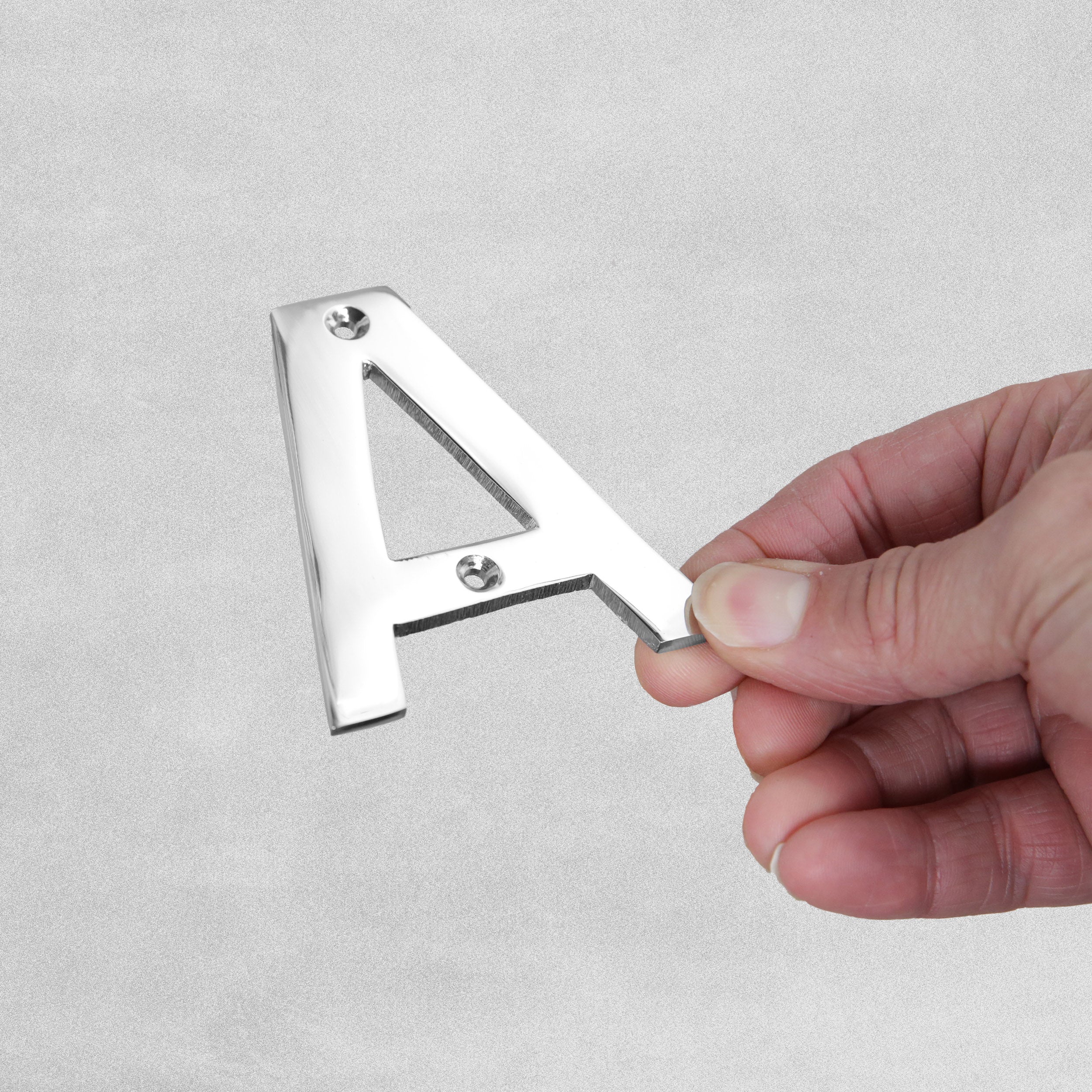 Stainless Steel Face Fix Letter - A - 80mm