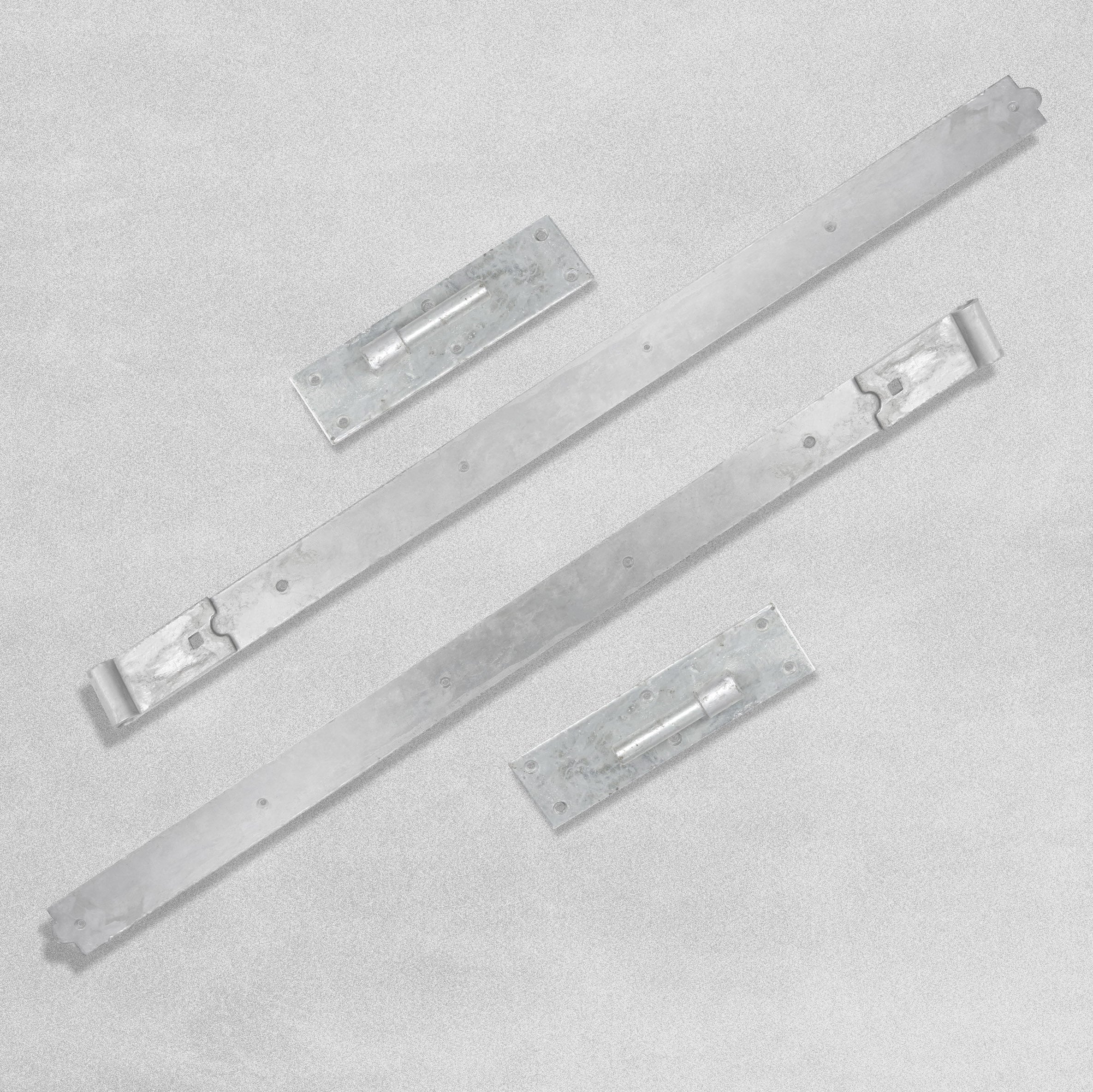 Straight Hook and Band Hinges on Plate - 48" Pair