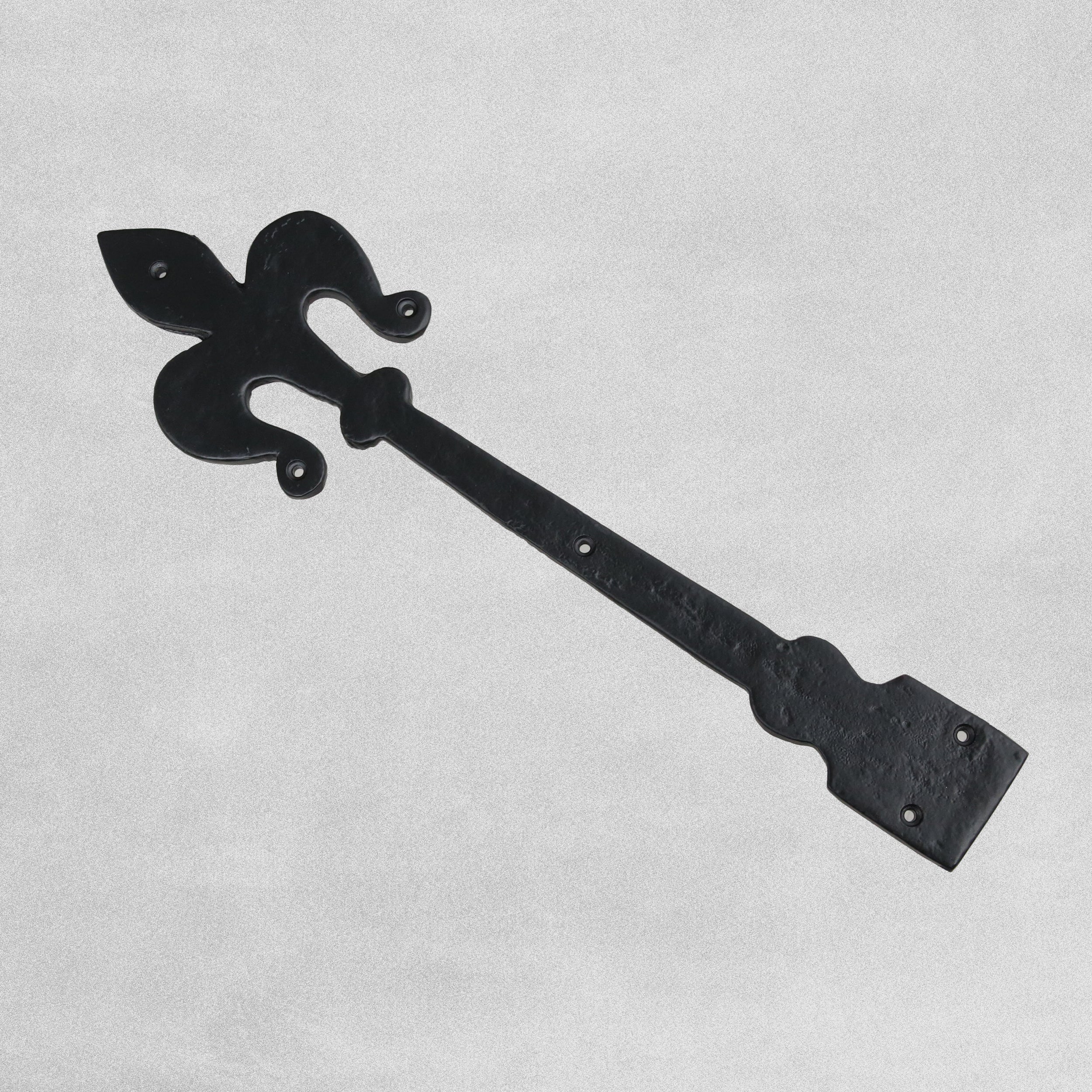 Fleur-De-Lys Hinge Front 406 x 115mm Antique Black