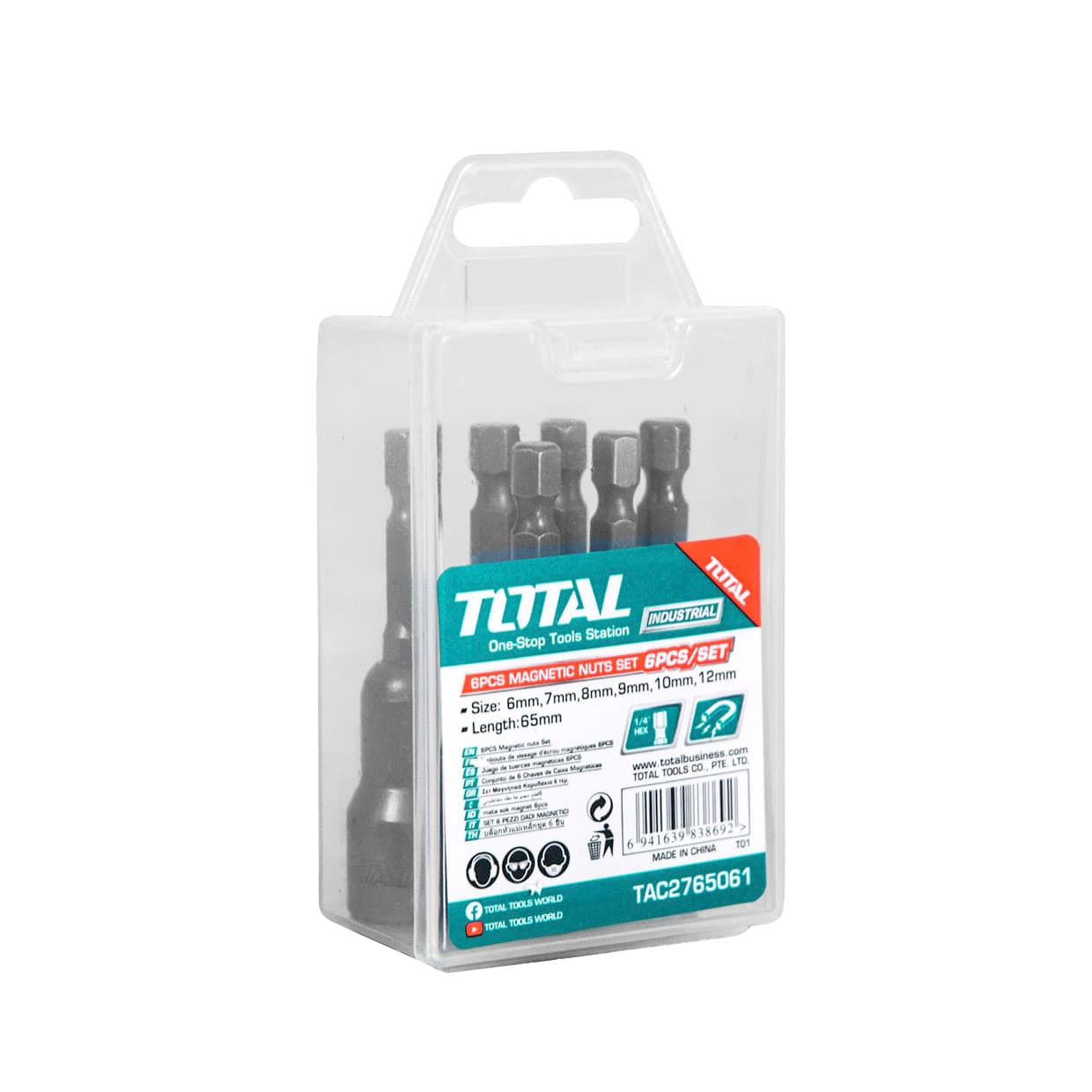 Total Magnetic Nuts Set - 6pcs - TAC2765061