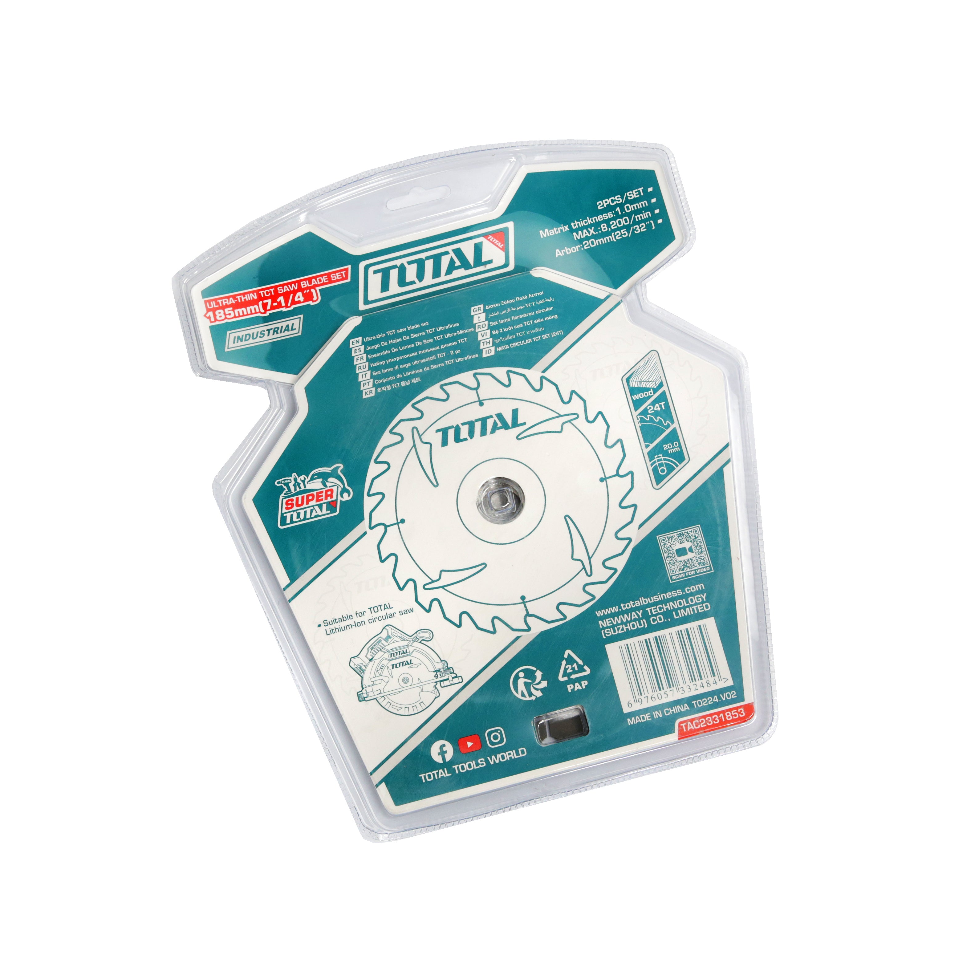 Total Ultra Thin TCT Saw Blade Sets - 2pcs - TAC2331853